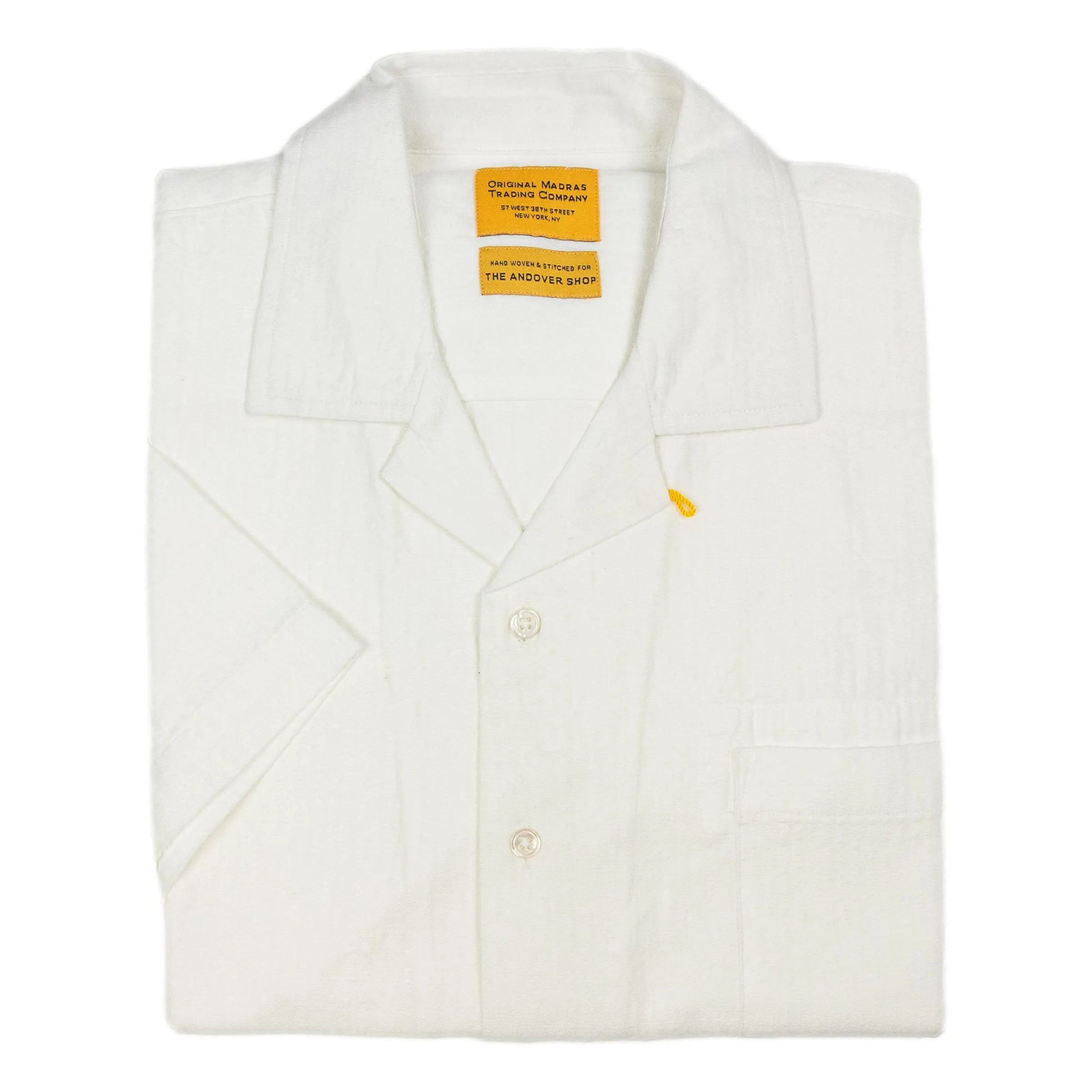 White Cuban Short Sleeve Sport Shirt sold by The Andover Shop