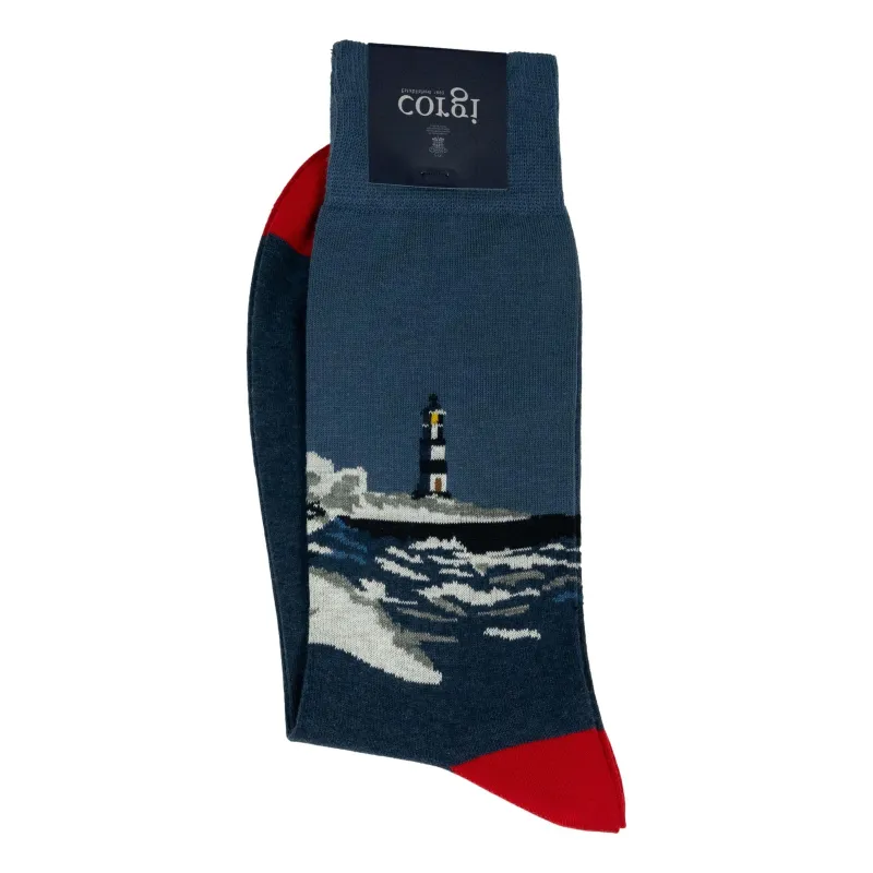 Scenic Lighthouse Dress Sock sold by The Andover Shop