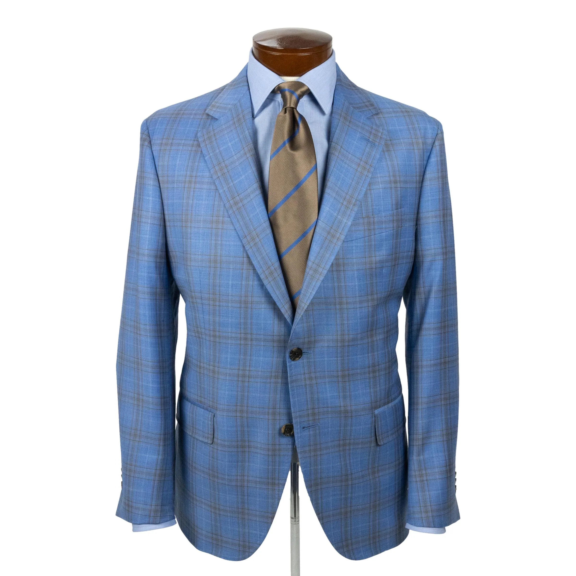 Powder Blue with Tan Haze Wool Sport Coat sold by The Andover Shop