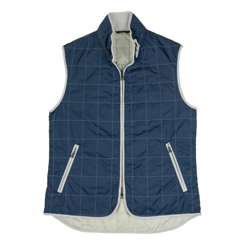 Navy Theo Waterville Quilted Vest sold by The Andover Shop