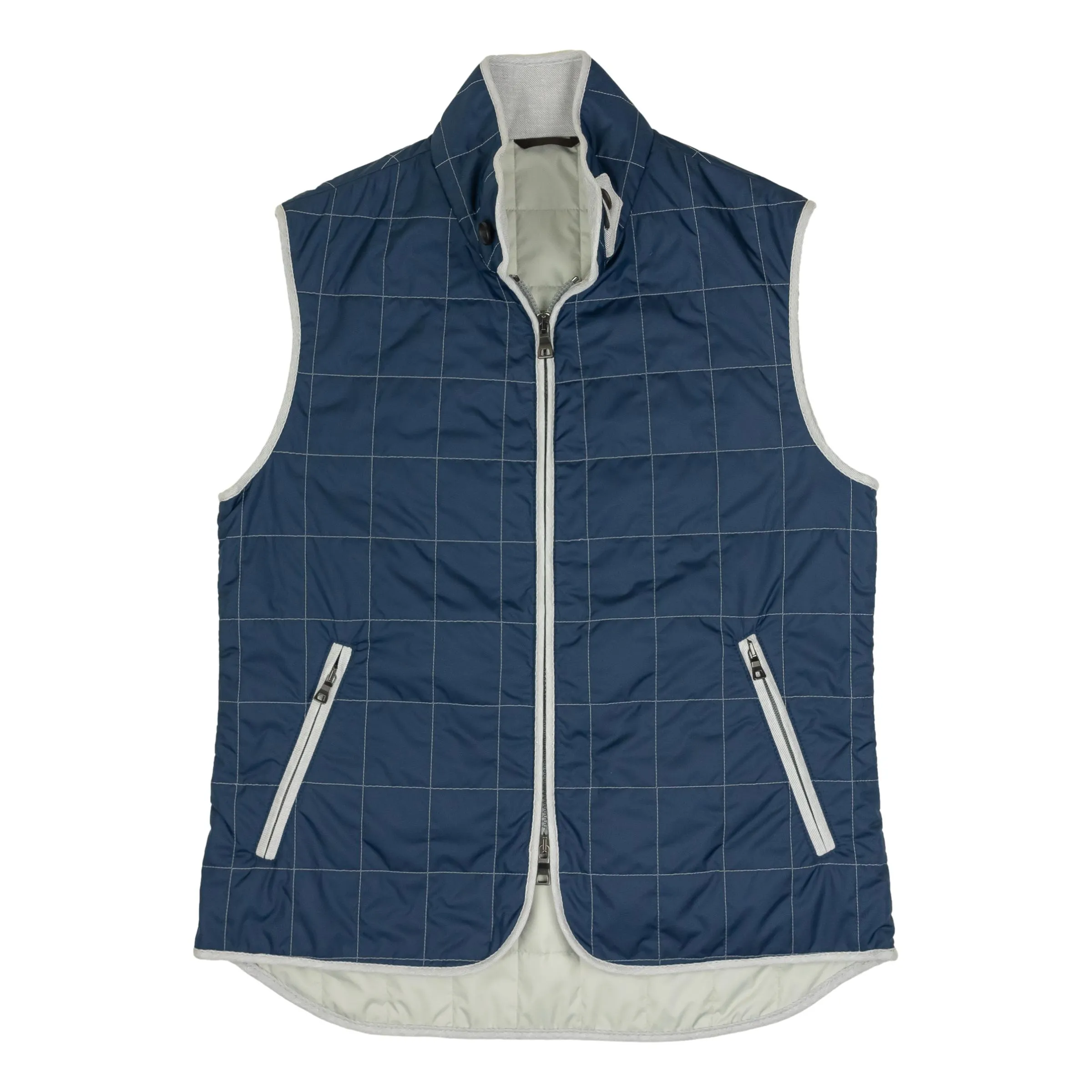 Navy Theo Waterville Quilted Vest sold by The Andover Shop
