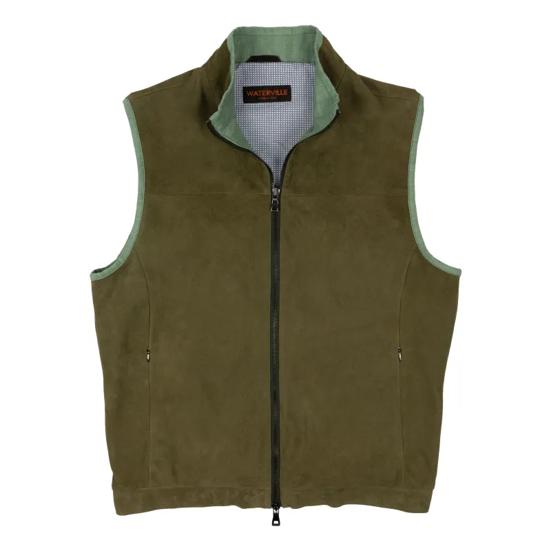 Loden Suede Waterville Vest sold by The Andover Shop
