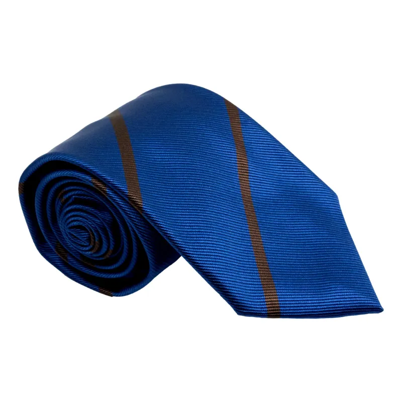 Blue and Brown Silk Repp Stripe Tie made by The Andover Shop