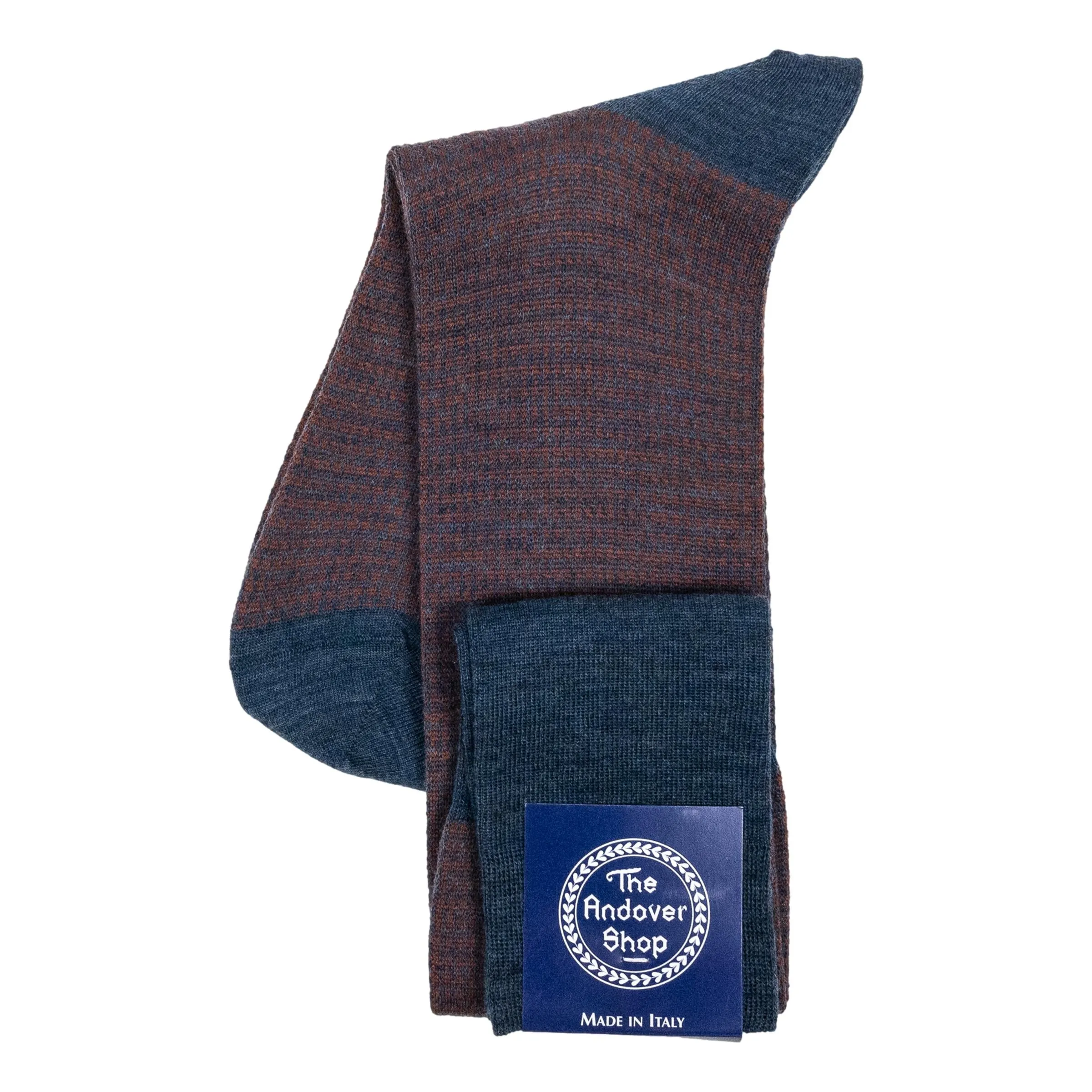 Over the Calf Houndstooth Wool Dress Socks sold by The Andover Shop product image thumbnail 3