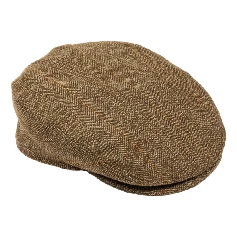 Deep Tan with Corn and Maroon Windowpane Wool Cap sold by The Andover Shop