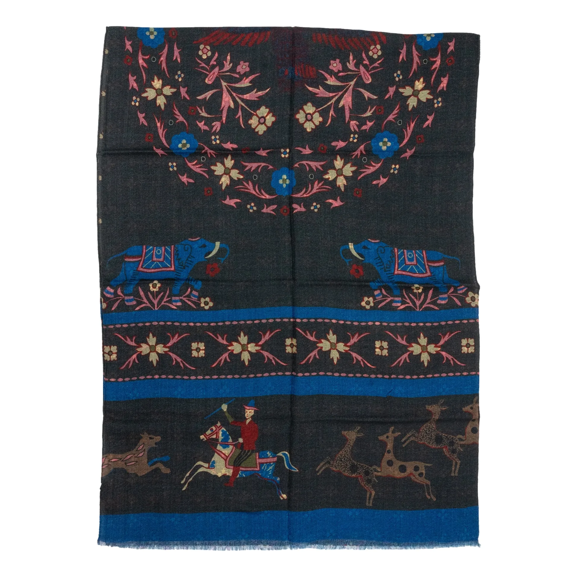 Horseback Rider, Deer, and Lion Lambswool Scarf sold by The Andover Shop product image thumbnail 3