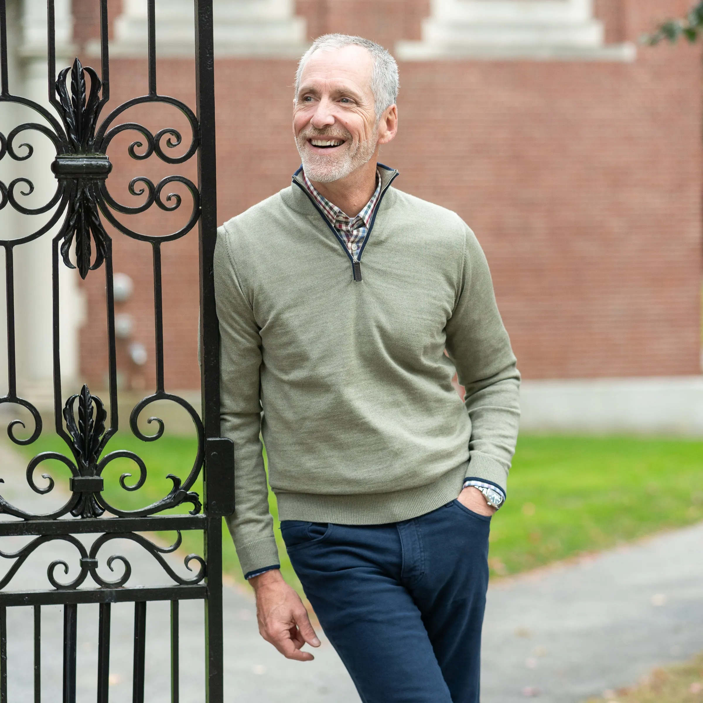 Merino Wool Quarter Zip Sweater sold by The Andover Shop product image thumbnail 3