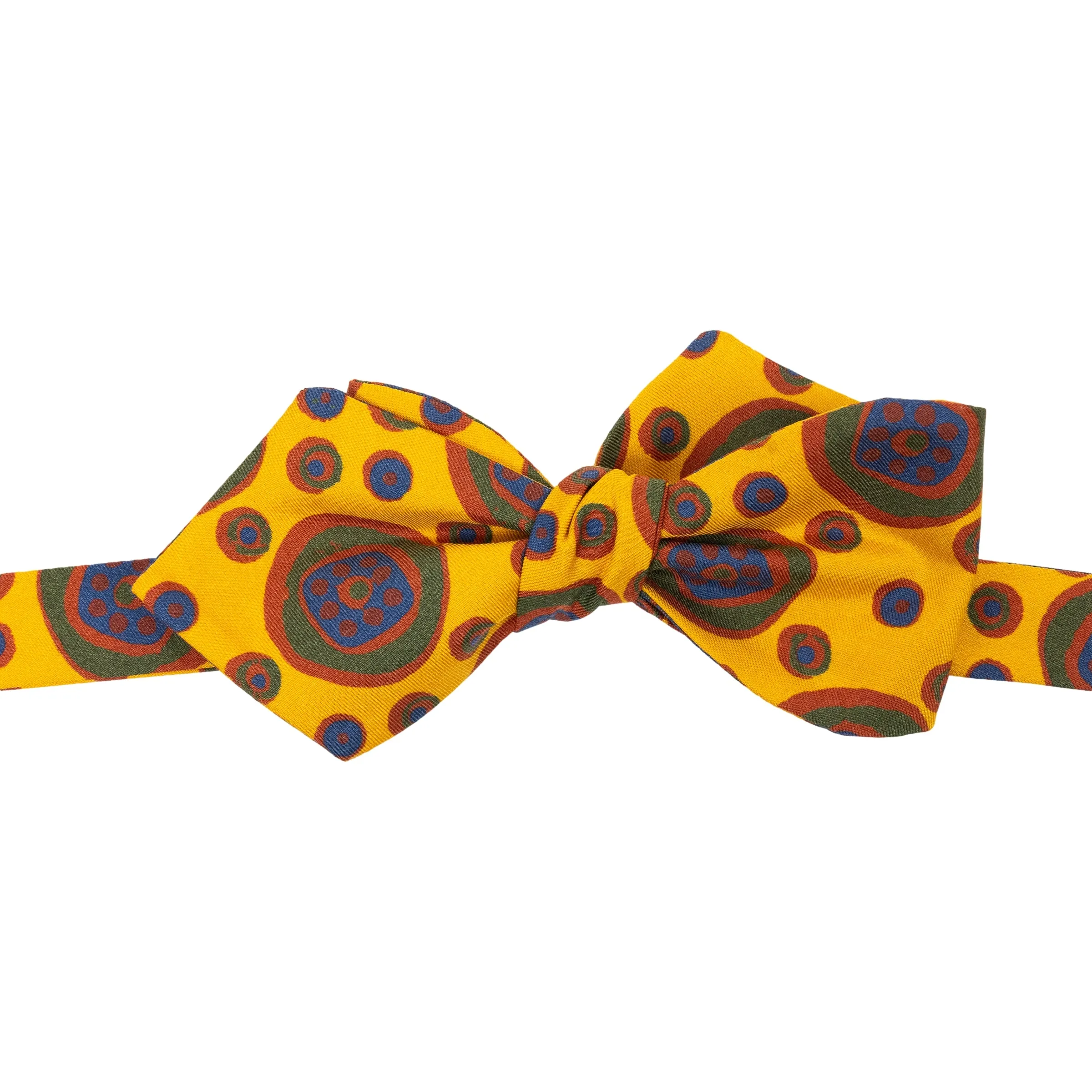 Abstract Circle Print Silk Pointed End Bow Tie sold by The Andover Shop product image thumbnail 4