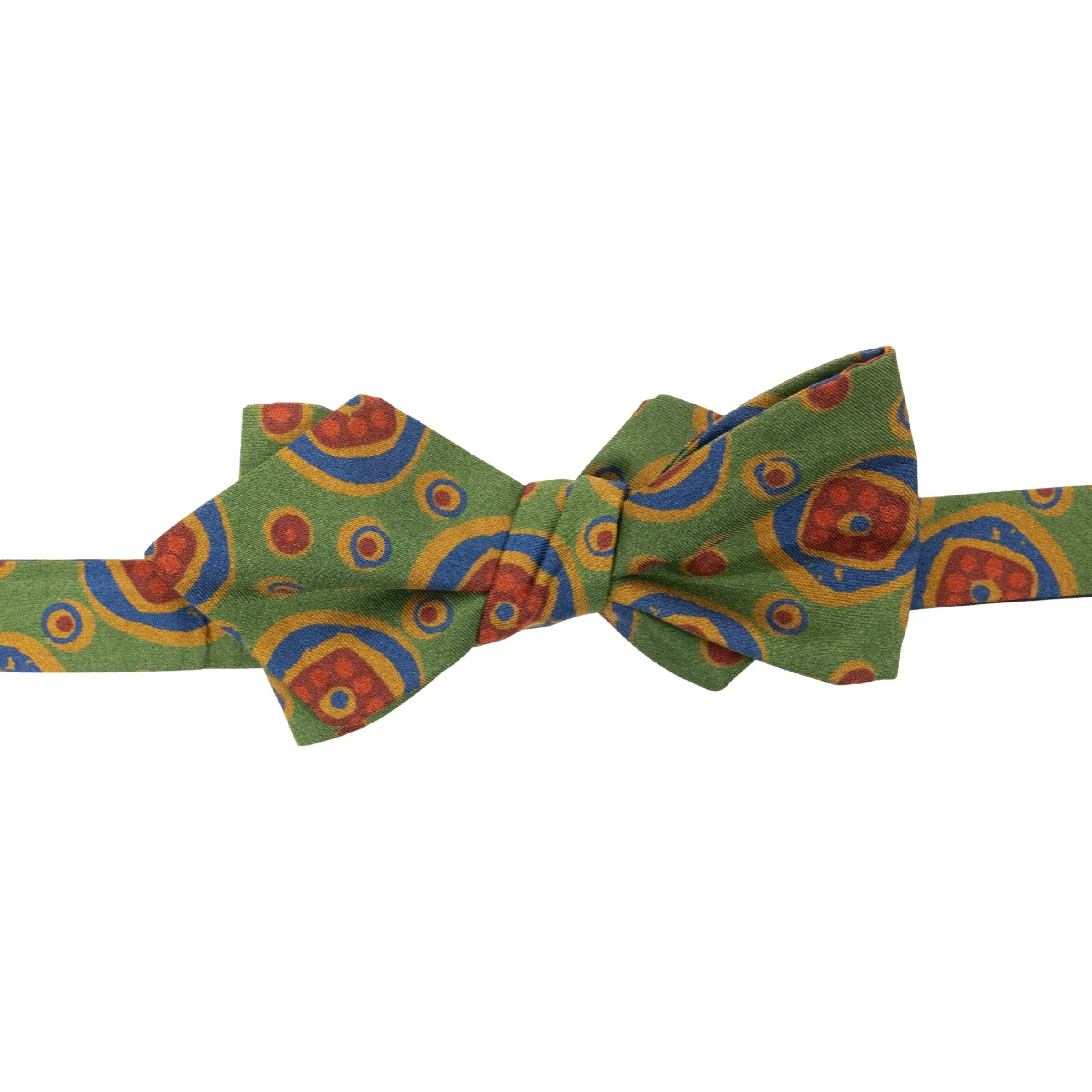 Abstract Circle Print Silk Pointed End Bow Tie sold by The Andover Shop product image thumbnail 2