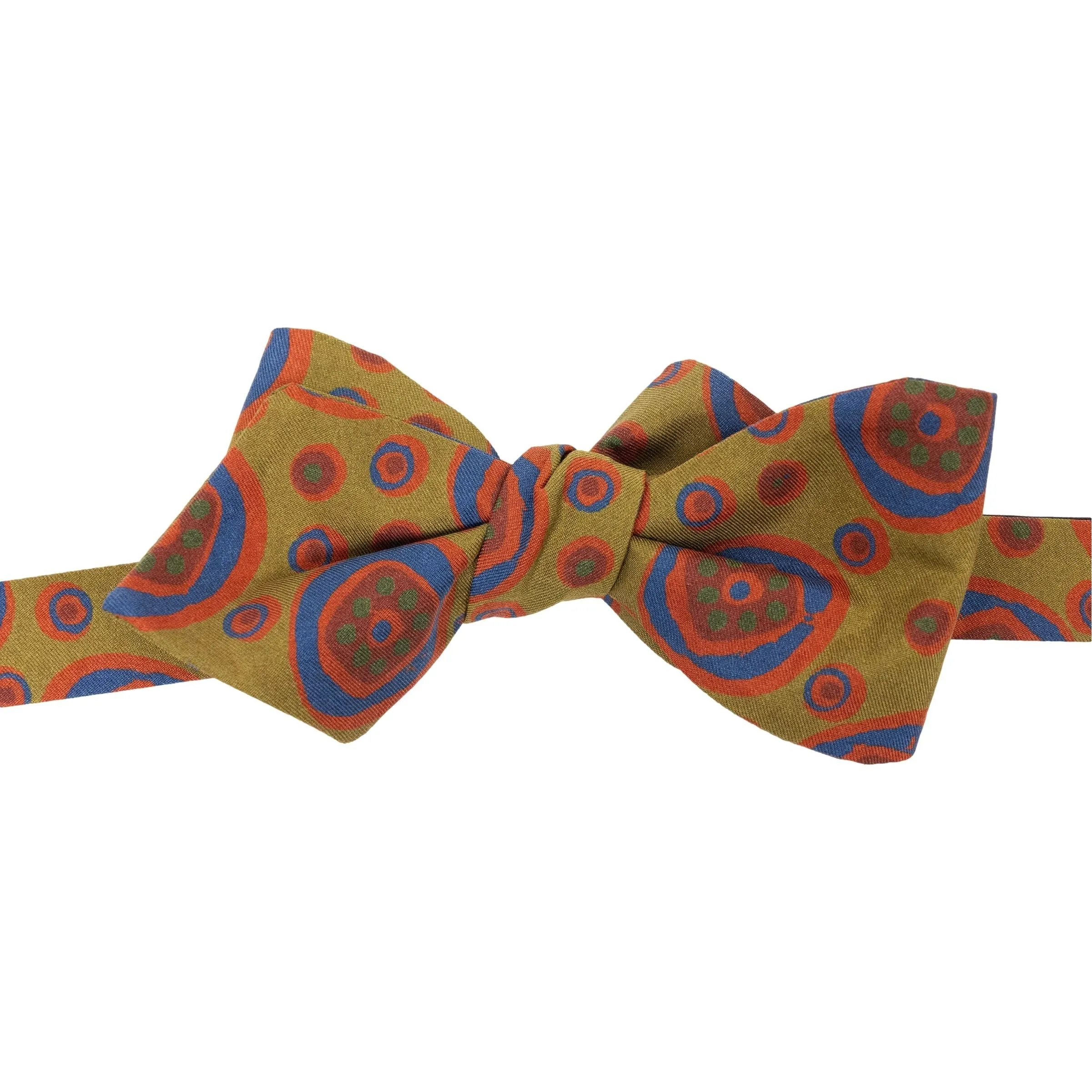 Abstract Circle Print Silk Pointed End Bow Tie sold by The Andover Shop product image thumbnail 3