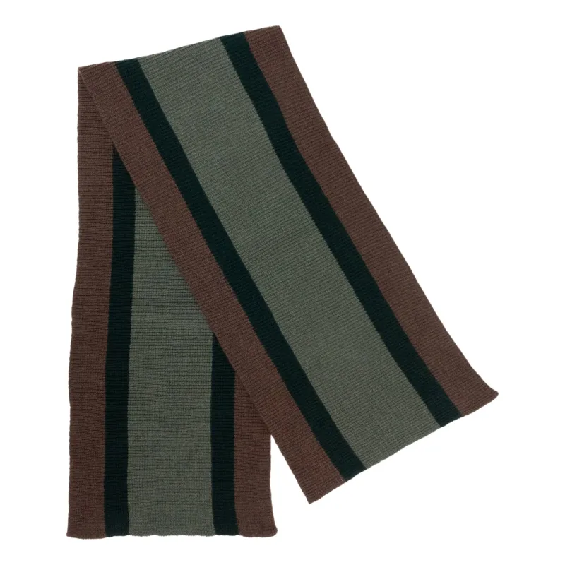 Vertical Striped Wool Knitted Scarf sold by The Andover Shop