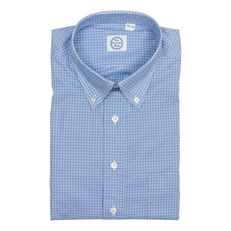 Blue and White Check Button Down Dress Shirt sold by The Andover Shop