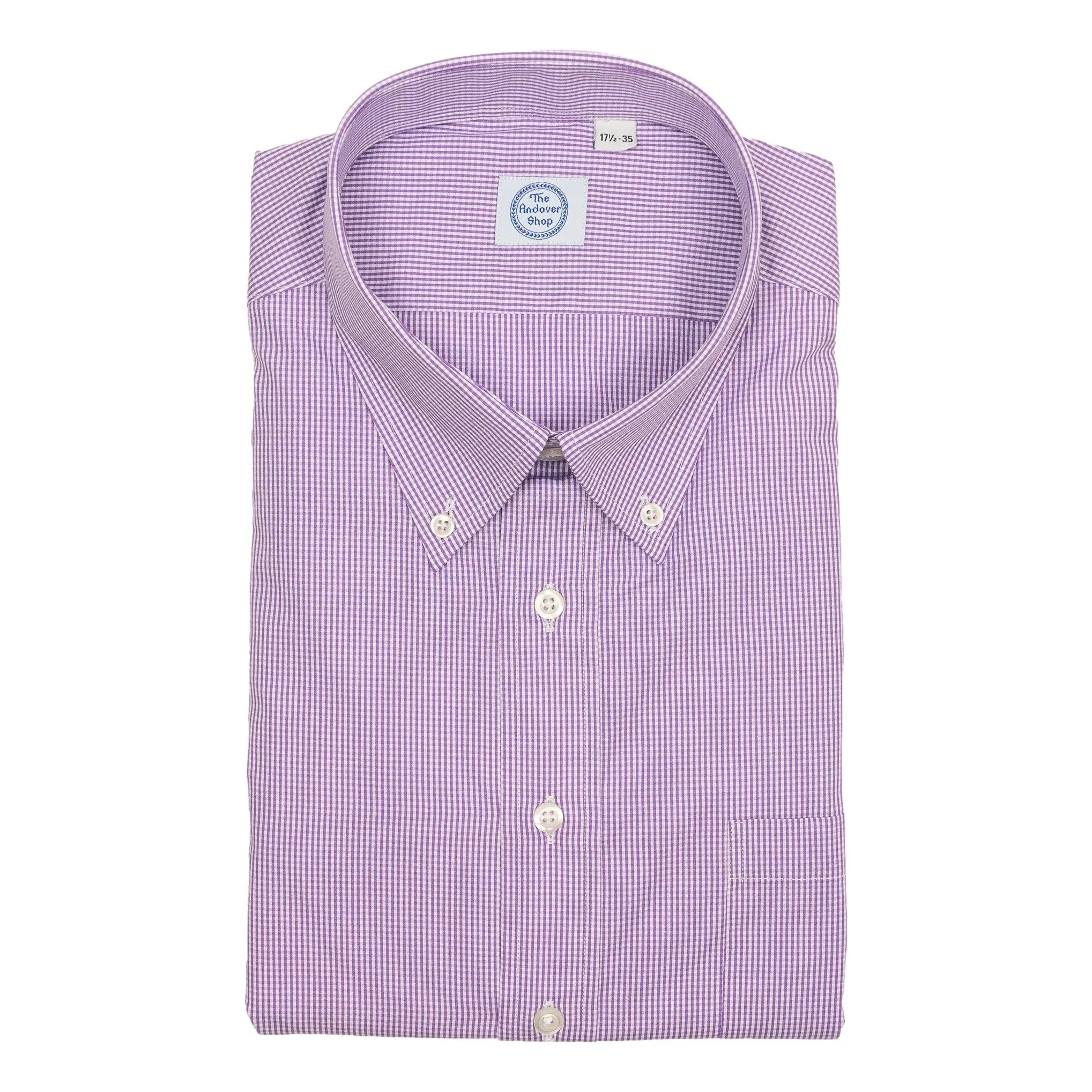 Purple Micro Gingham Button Down Dress Shirt sold by The Andover Shop