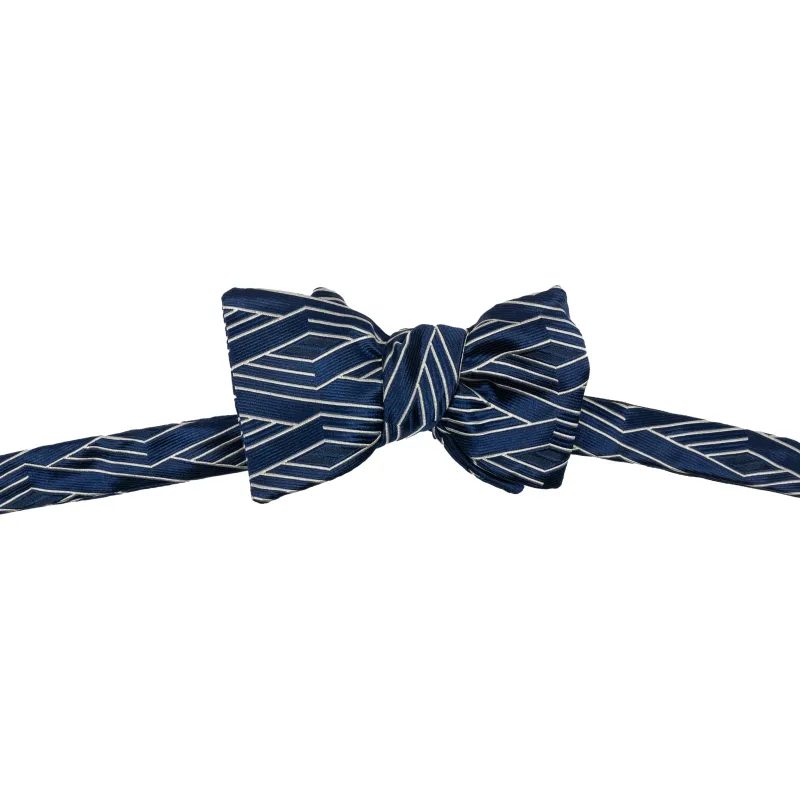Lampart Abstract Design Silk Bow Tie sold by The Andover Shop