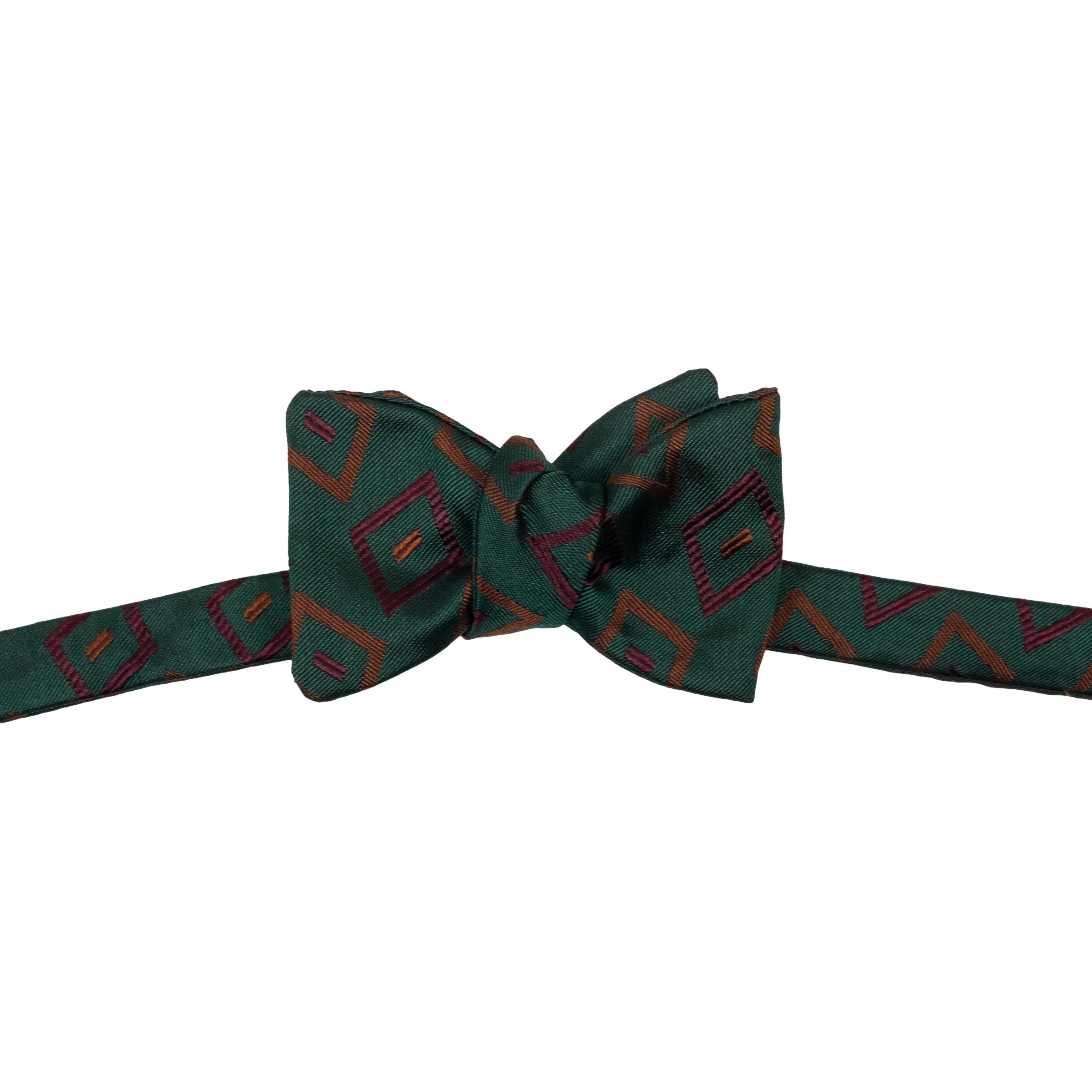 Fulham Motif Patterned Silk Bow Tie sold by The Andover Shop
