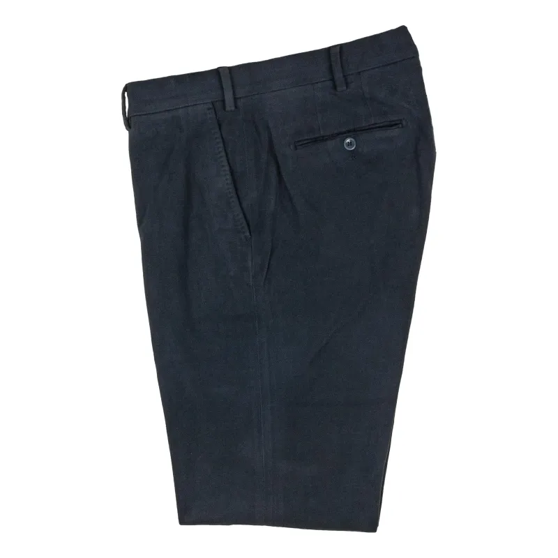 Brushed Cotton Twill Modern Fit Plain Front Dress Trouser sold by The Andover Shop