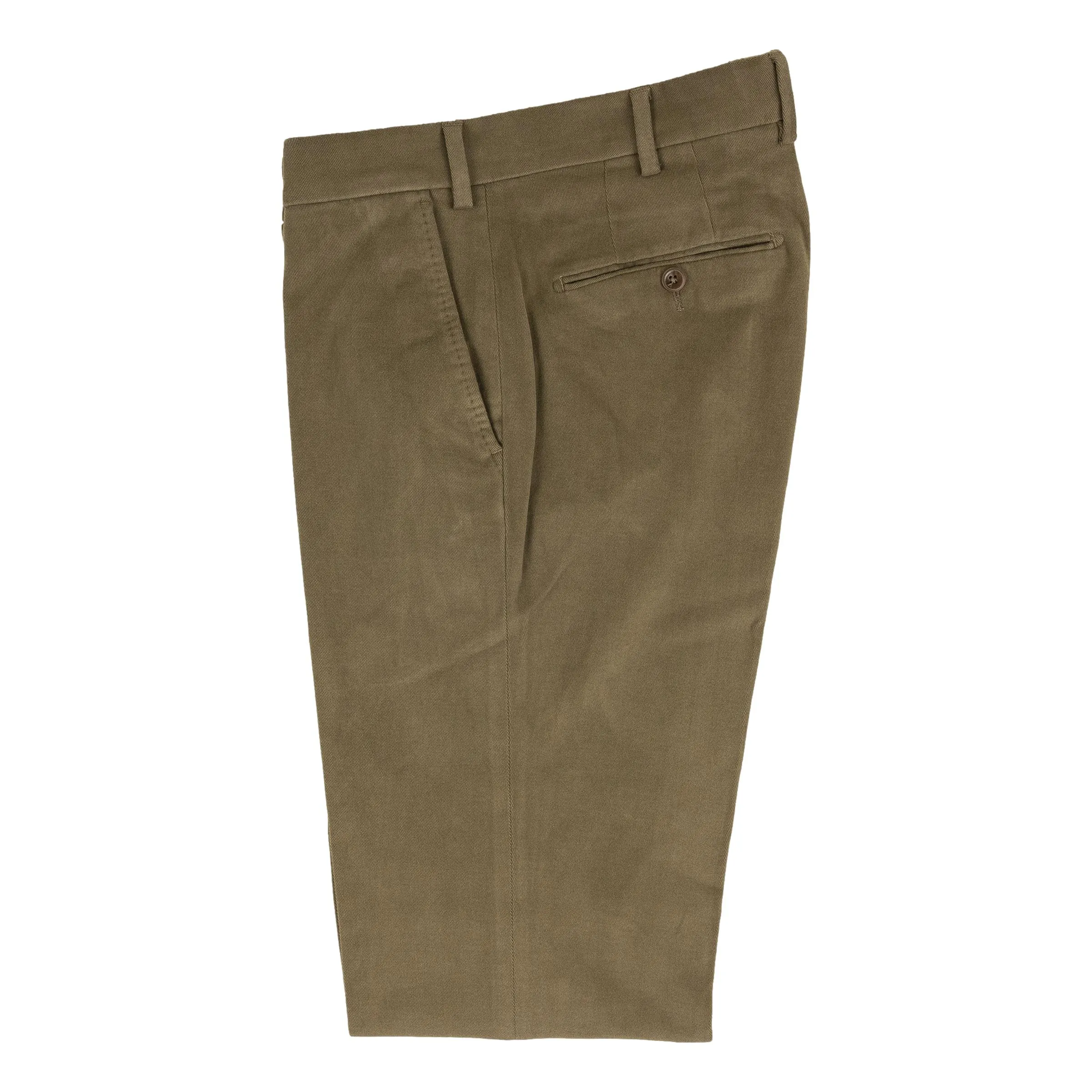 Brushed Cotton Twill Modern Fit Plain Front Dress Trouser sold by The Andover Shop product image thumbnail 3