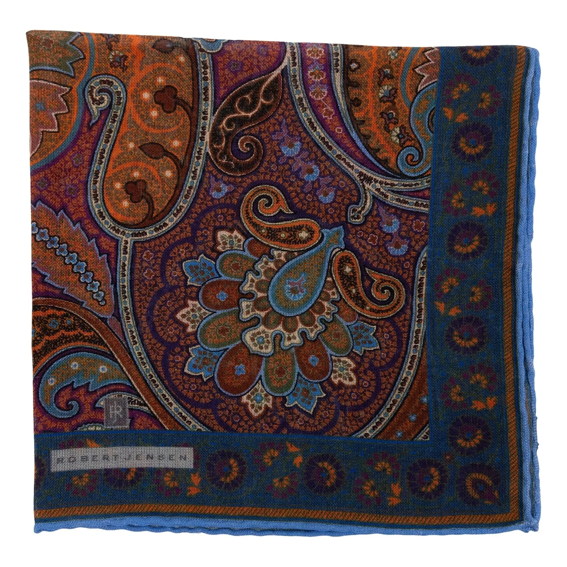 Venice Paisley Wool and Silk Pocket Square sold by The Andover Shop product image thumbnail 2