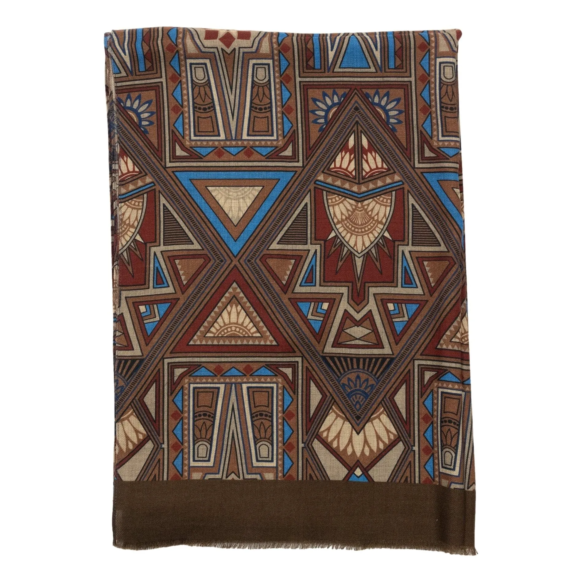 Mosaic Patterned Wool Scarf sold by The Andover Shop product image thumbnail 4