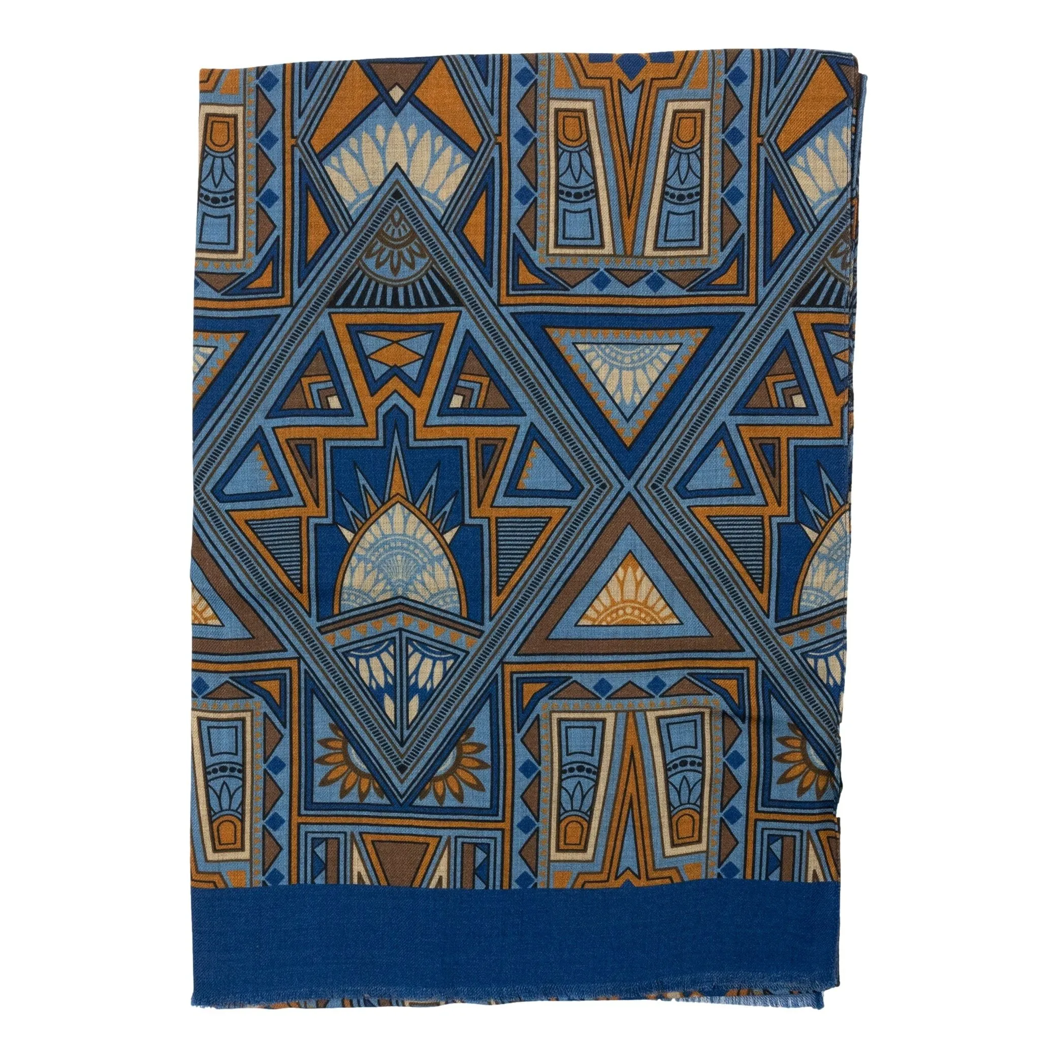 Mosaic Patterned Wool Scarf sold by The Andover Shop product image thumbnail 2