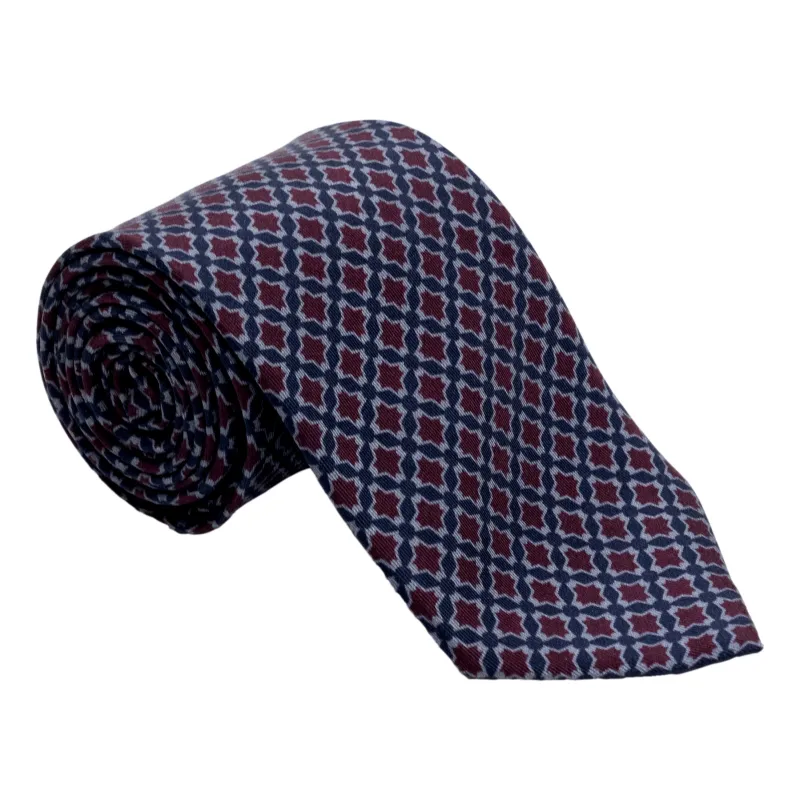 Napoli Shield Motif Silk Tie sold by The Andover Shop