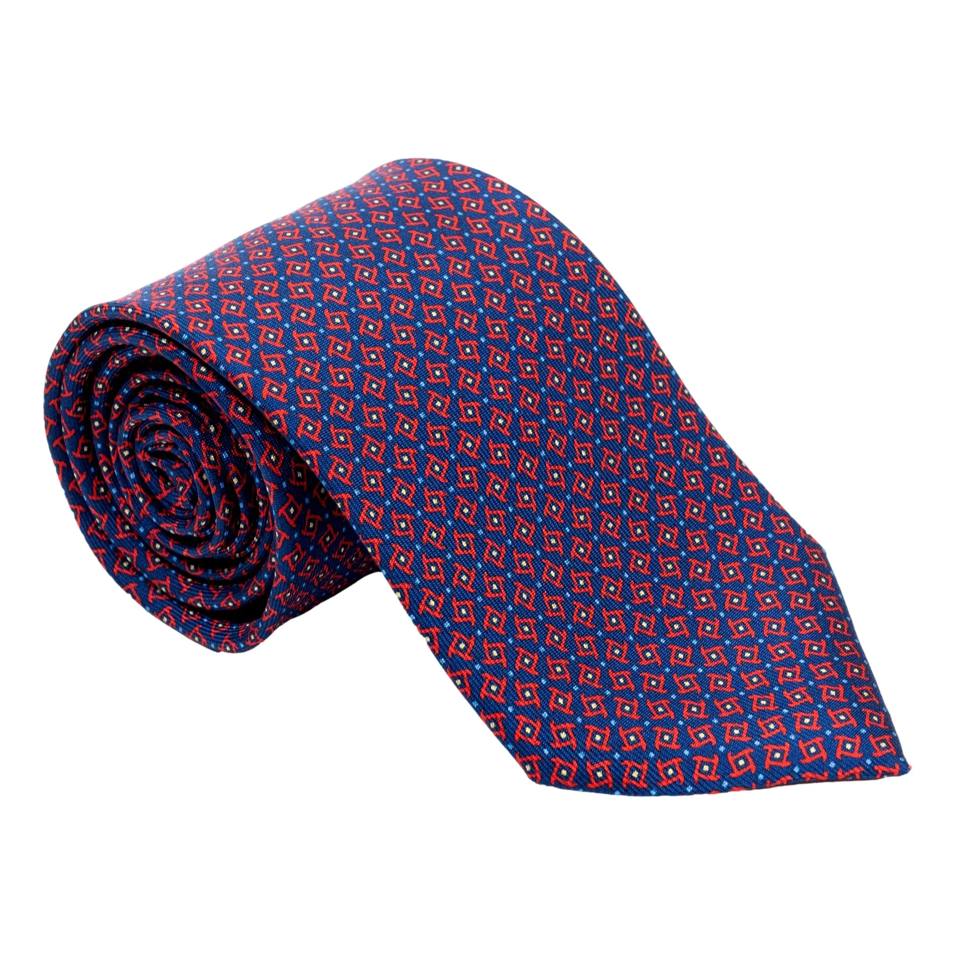Cyclone Motif Silk Tie sold by The Andover Shop