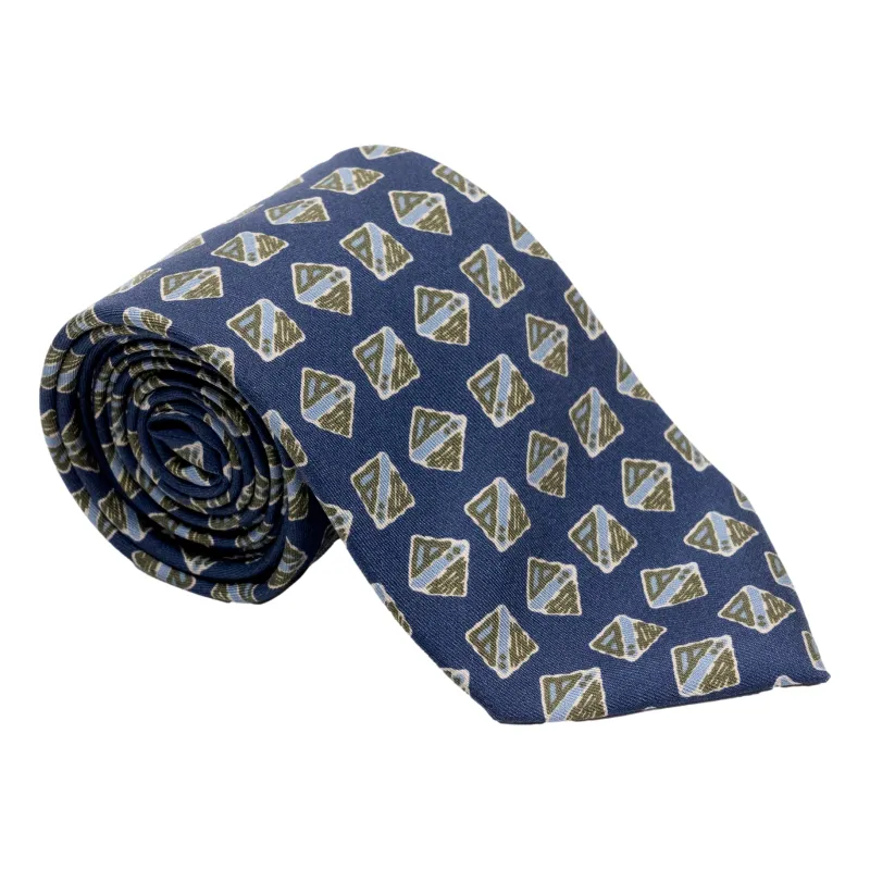 Artistic Square and Diamond Motif Silk Tie sold by The Andover Shop