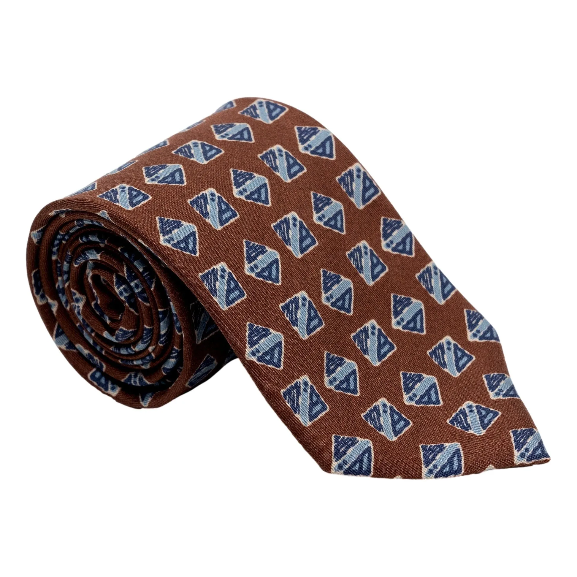 Artistic Square and Diamond Motif Silk Tie sold by The Andover Shop product image thumbnail 5
