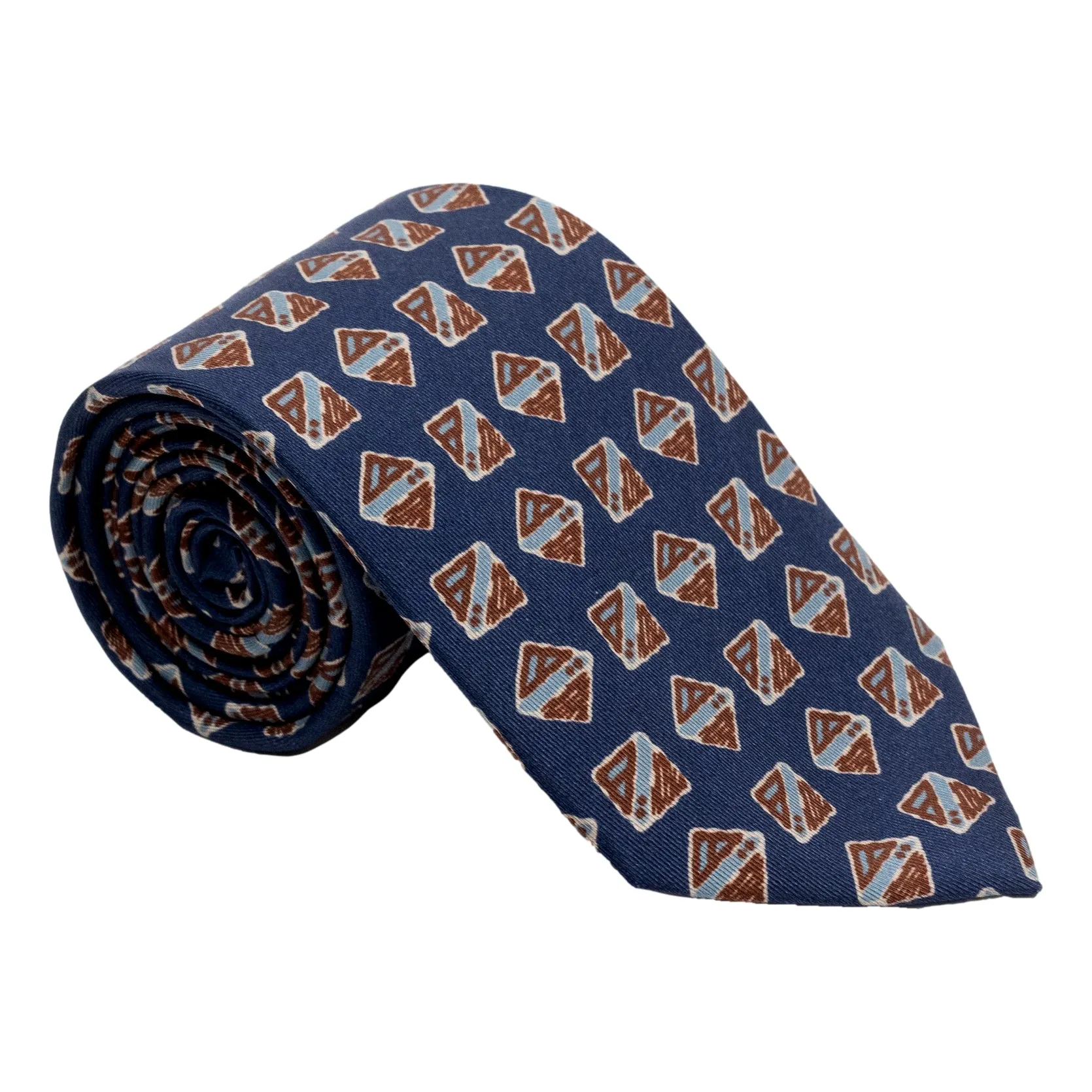 Artistic Square and Diamond Motif Silk Tie sold by The Andover Shop product image thumbnail 4