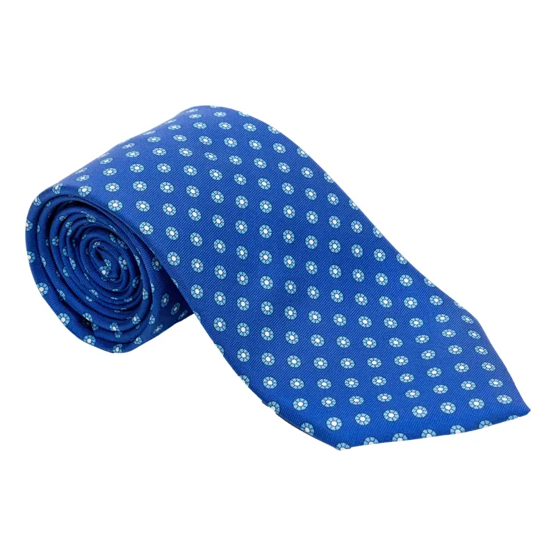 Abstract Blue Flower Petal Silk Tie sold by The Andover Shop