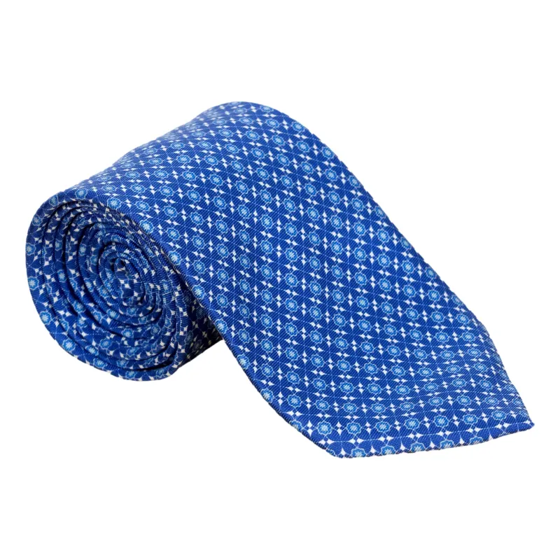 Patterned Medallion Silk Tie made by The Andover Shop