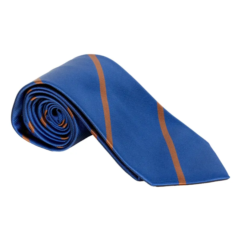Blue and Rust Silk Repp Stripe Tie sold by The Andover Shop