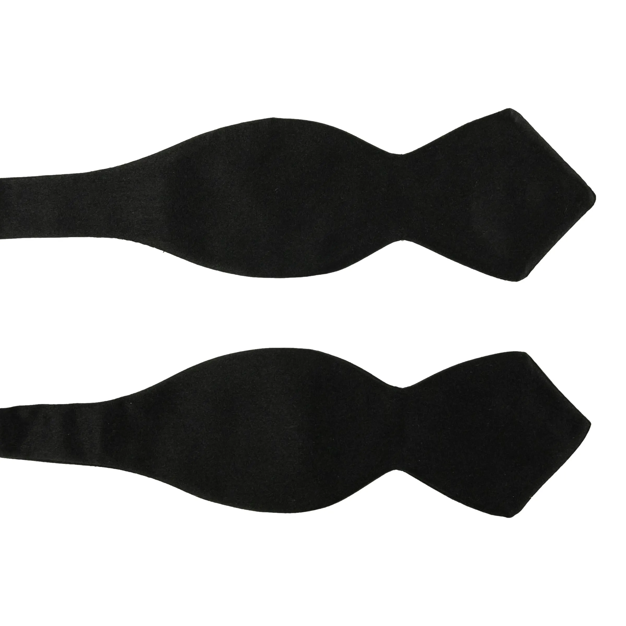 Black Satin Silk Pointed End Bow Tie sold by The Andover Shop