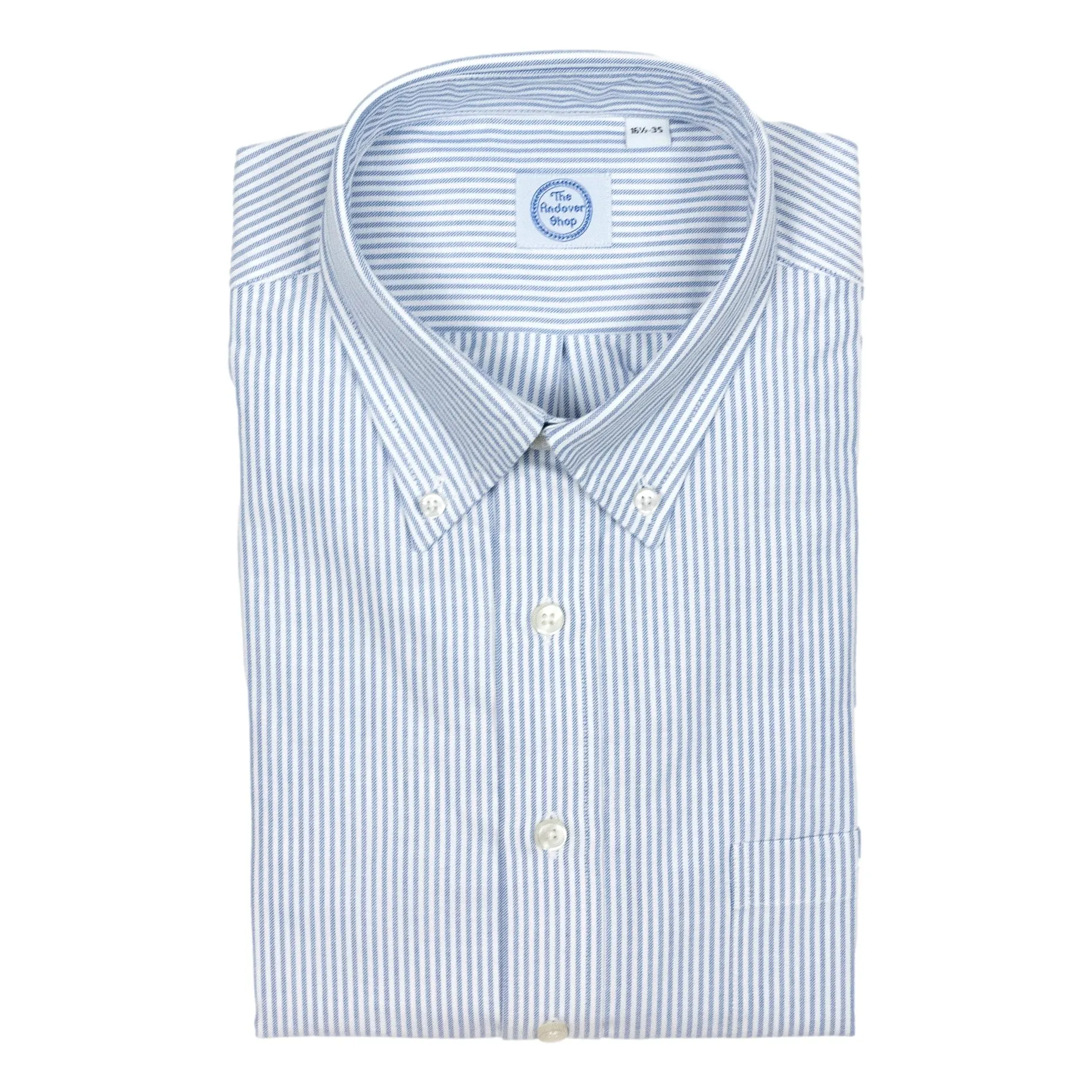 Blue Stripe Oxford Button Down Dress Shirt sold by The Andover Shop