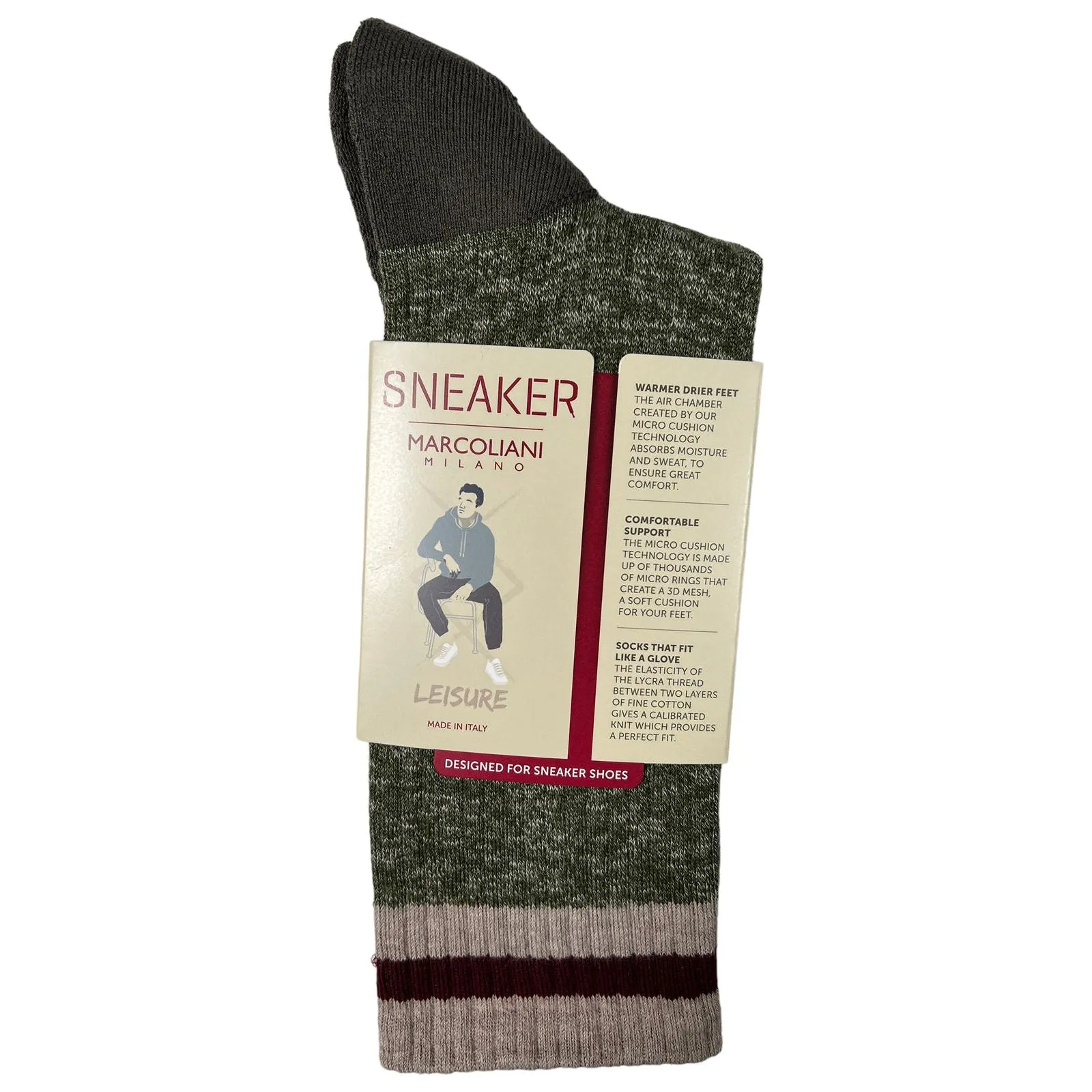 Preppy Stripe Cotton Mid-Calf Sneaker Sock sold by The Andover Shop product image thumbnail 3