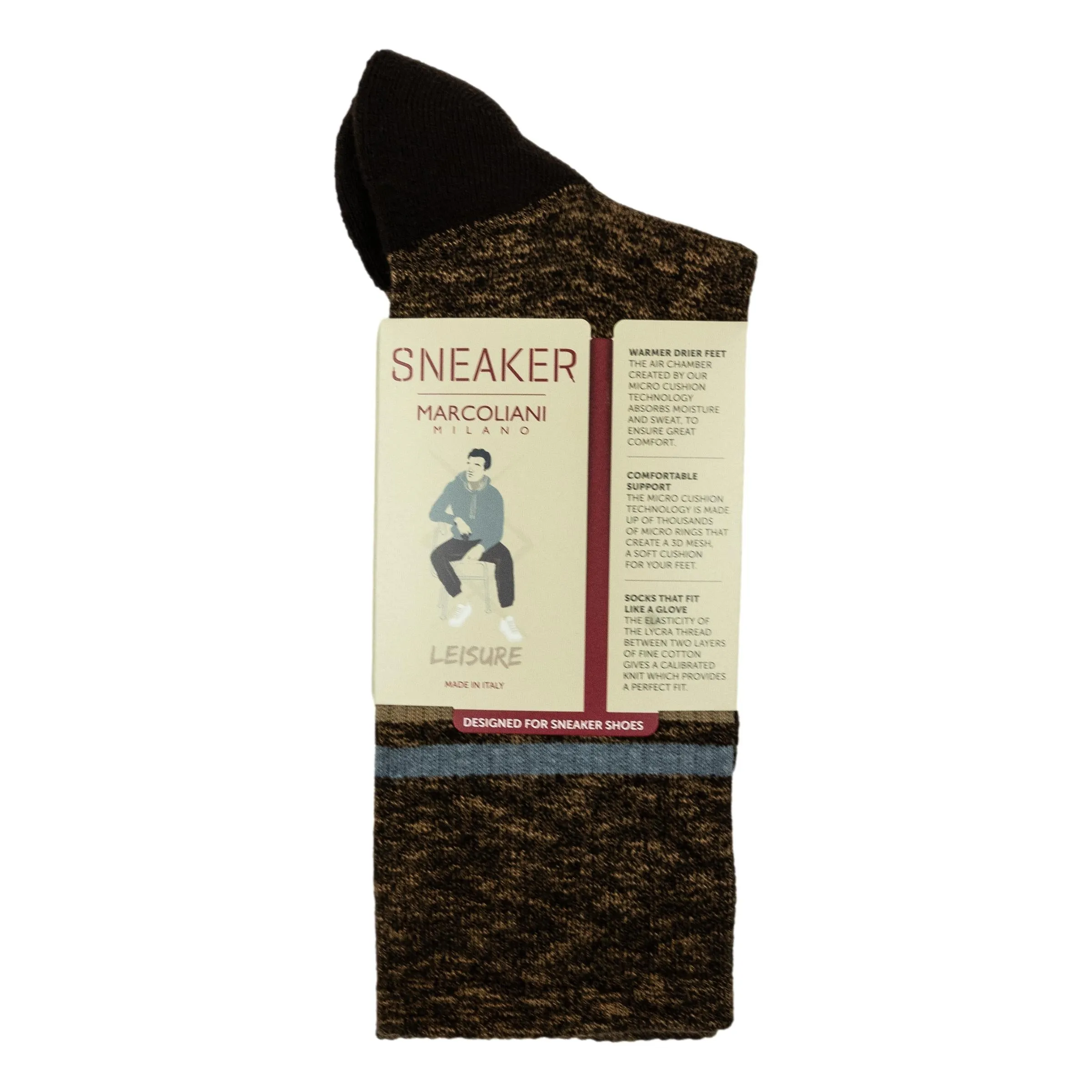 Preppy Stripe Cotton Mid-Calf Sneaker Sock sold by The Andover Shop product image thumbnail 4