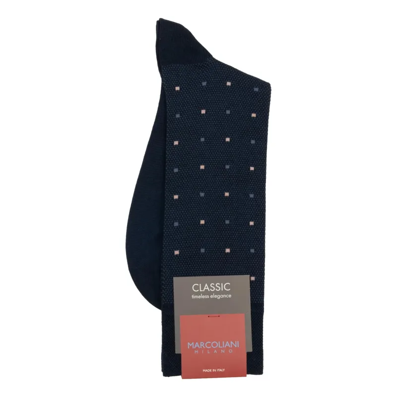 Contemporary Dots Cotton Mid-Calf Dress Sock sold by The Andover Shop