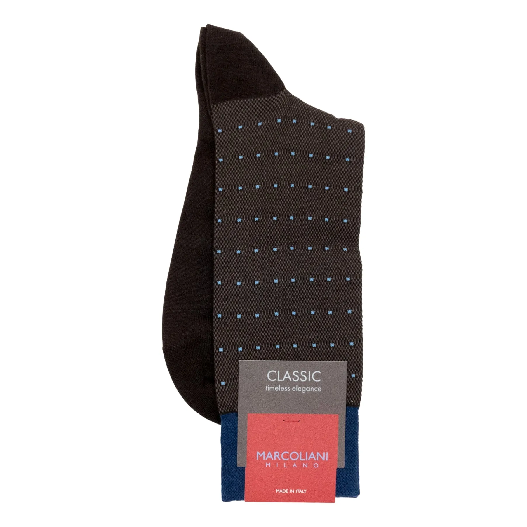 Pique Dots Cotton Mid-Calf Dress Sock sold by The Andover Shop