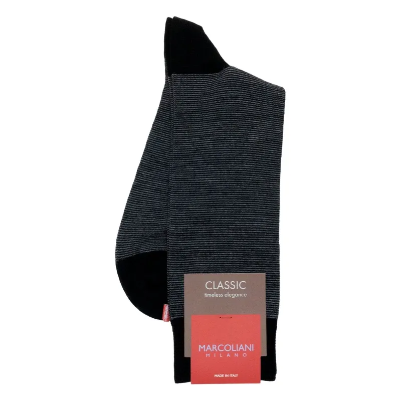 Micro Stripe Merino Wool Mid-Calf Dress Socks sold by The Andover Shop