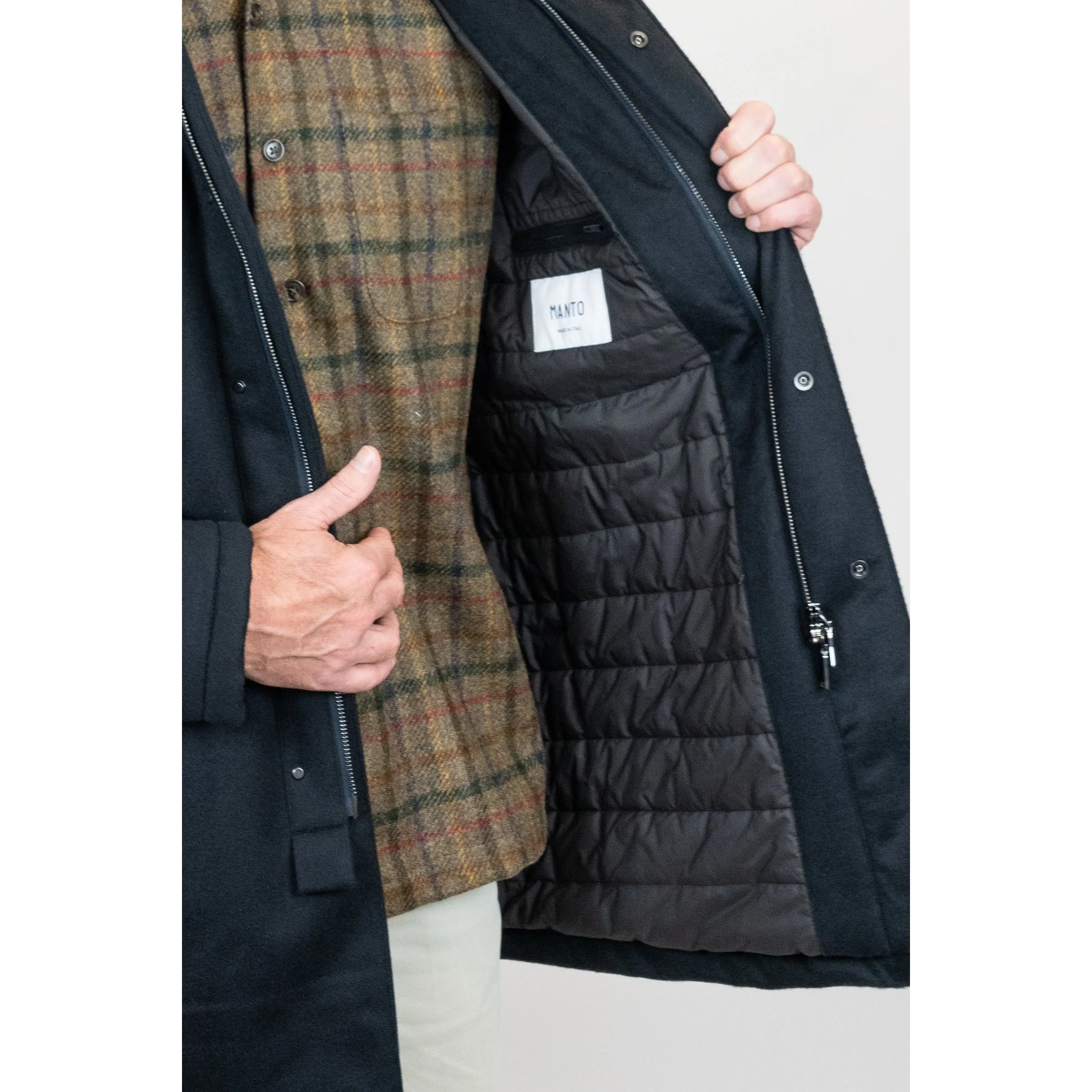 Storm System Cashmere Coat with Shearling Trim sold by The Andover Shop product image thumbnail 2