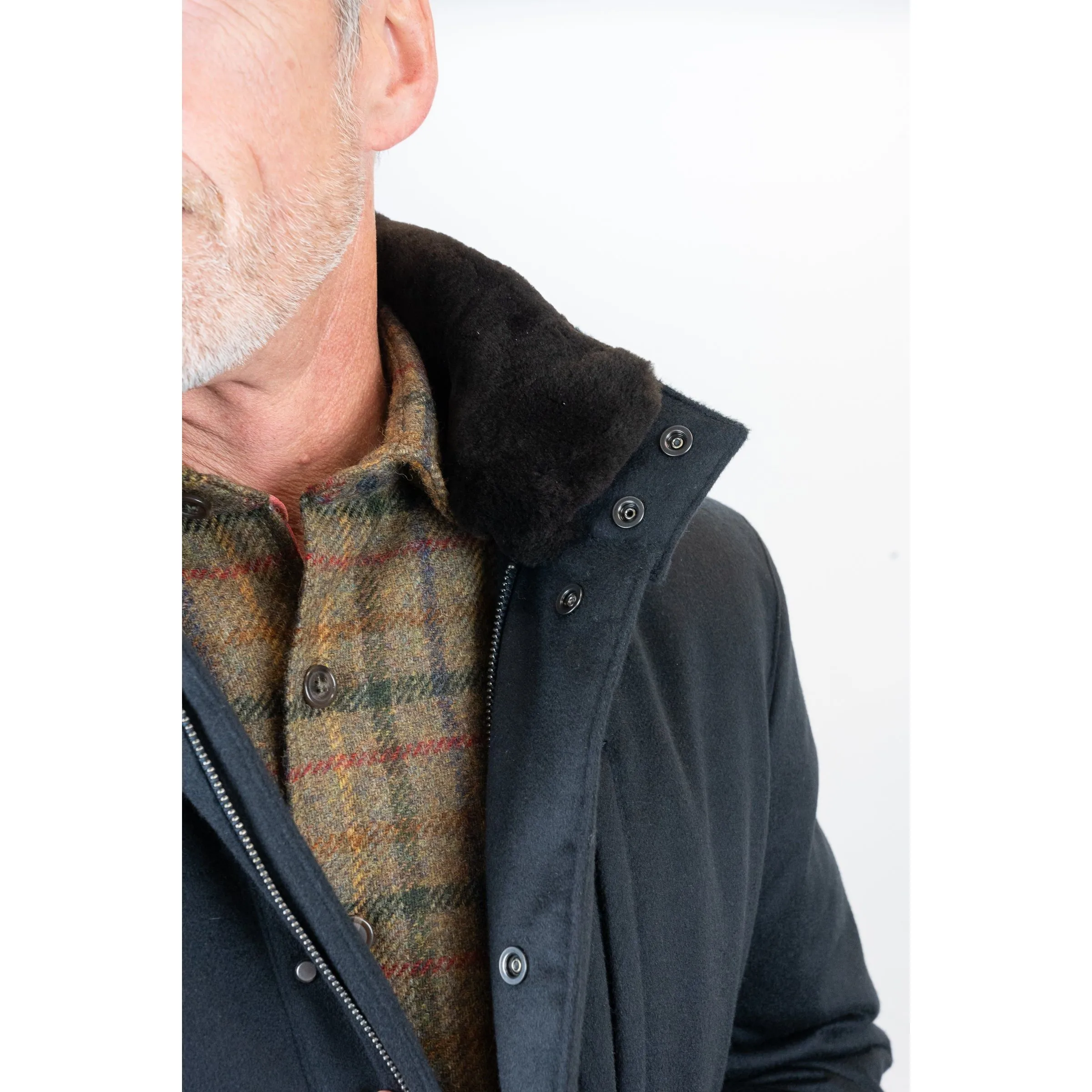 Storm System Cashmere Coat with Shearling Trim sold by The Andover Shop product image thumbnail 3