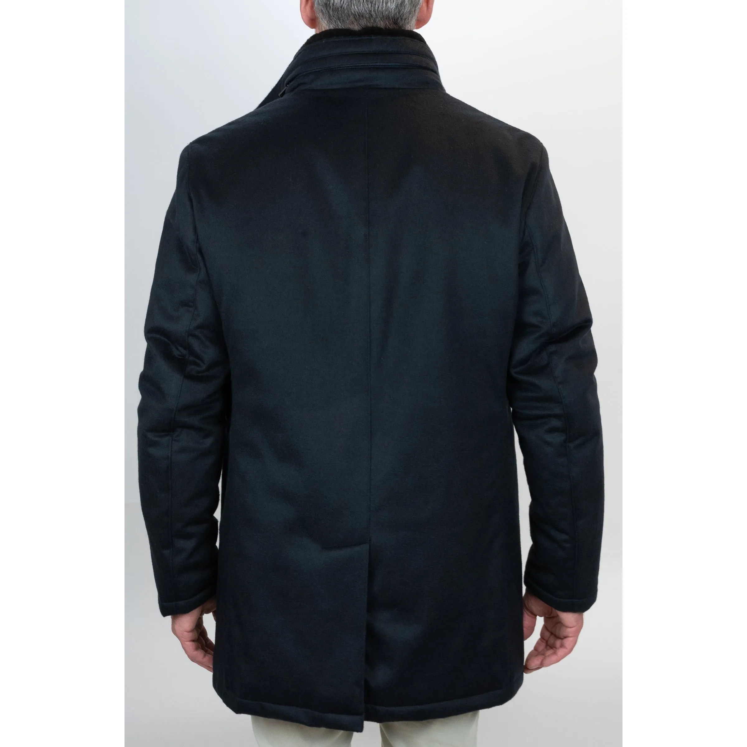Storm System Cashmere Coat with Shearling Trim sold by The Andover Shop product image thumbnail 5