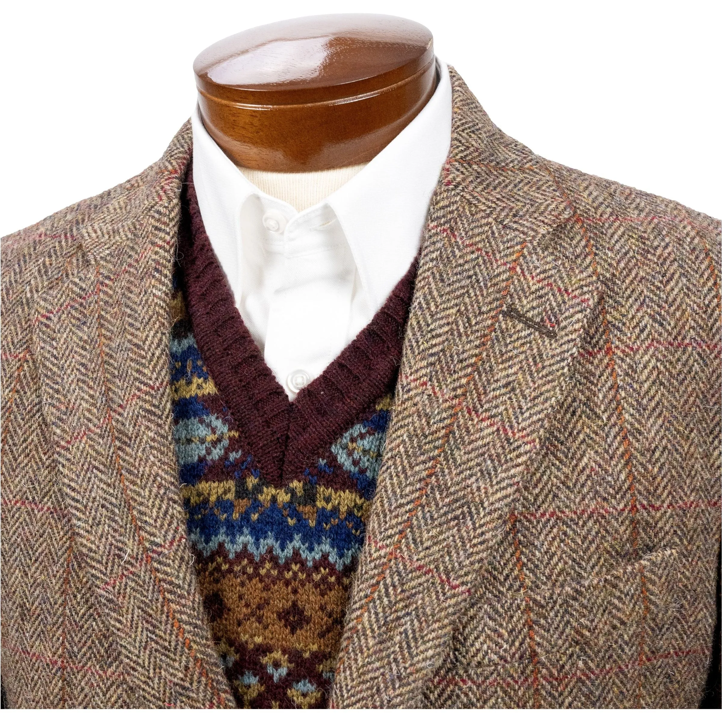 100% Wool Fairisle V-Neck Sweater Vest sold by The Andover Shop product image thumbnail 3