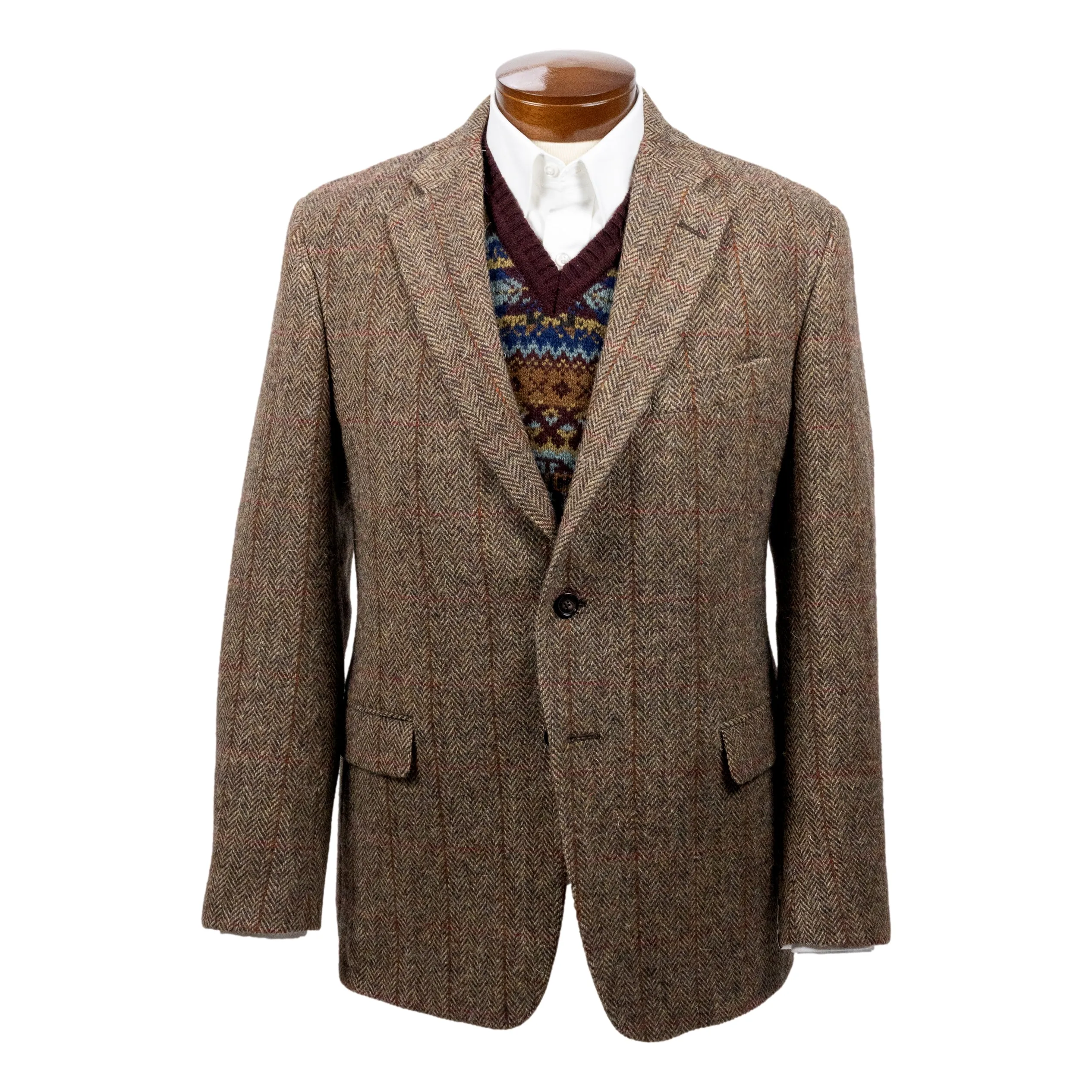 100% Wool Fairisle V-Neck Sweater Vest sold by The Andover Shop product image thumbnail 2