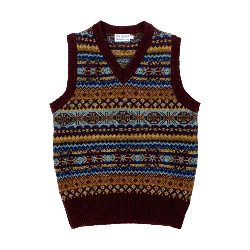 100% Wool Fairisle V-Neck Sweater Vest sold by The Andover Shop