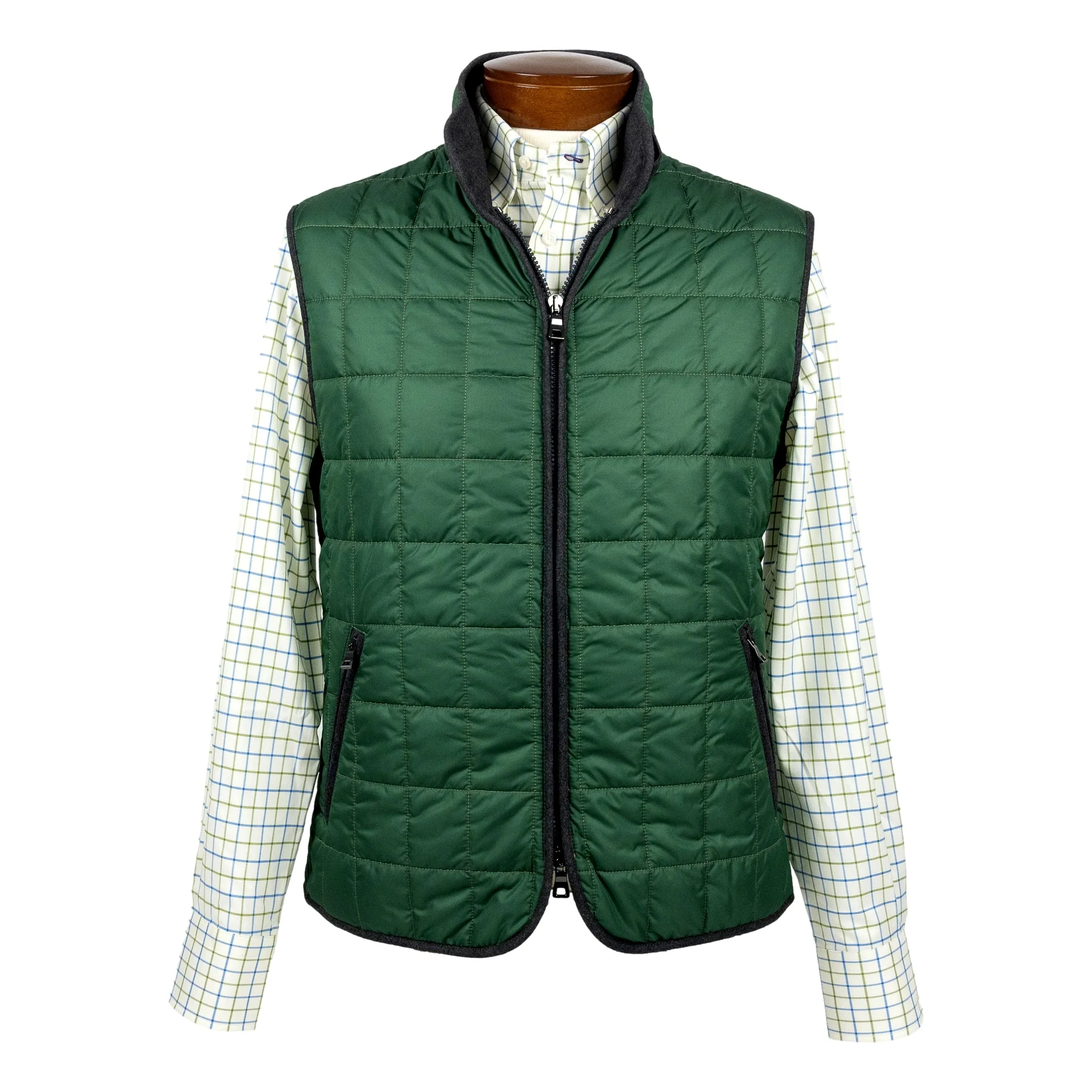 Kelly Green Theo Waterville Quilted Vest sold by The Andover Shop