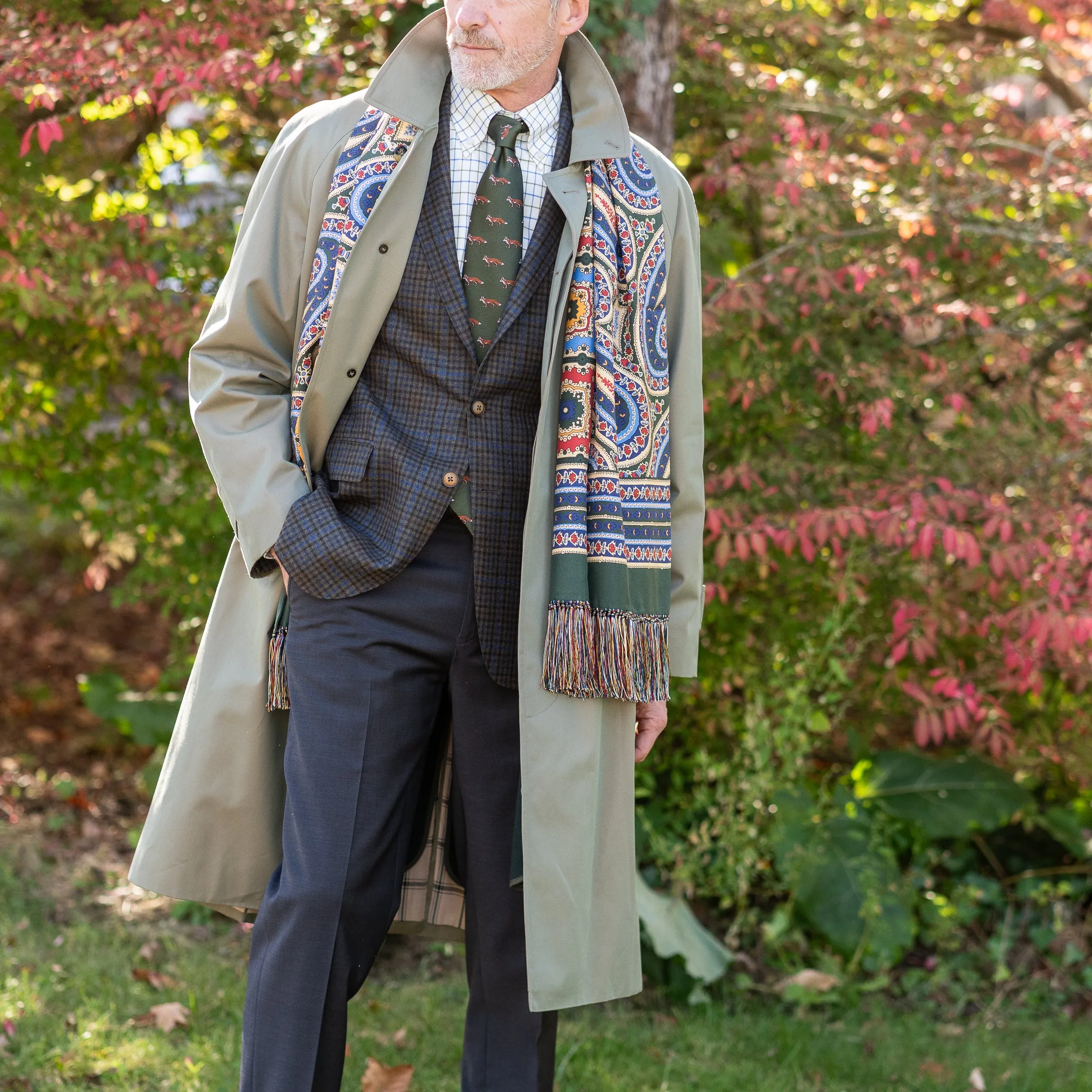 Campbell Traditional Raincoat with Detachable Wool Liner sold by The Andover Shop product image thumbnail 3