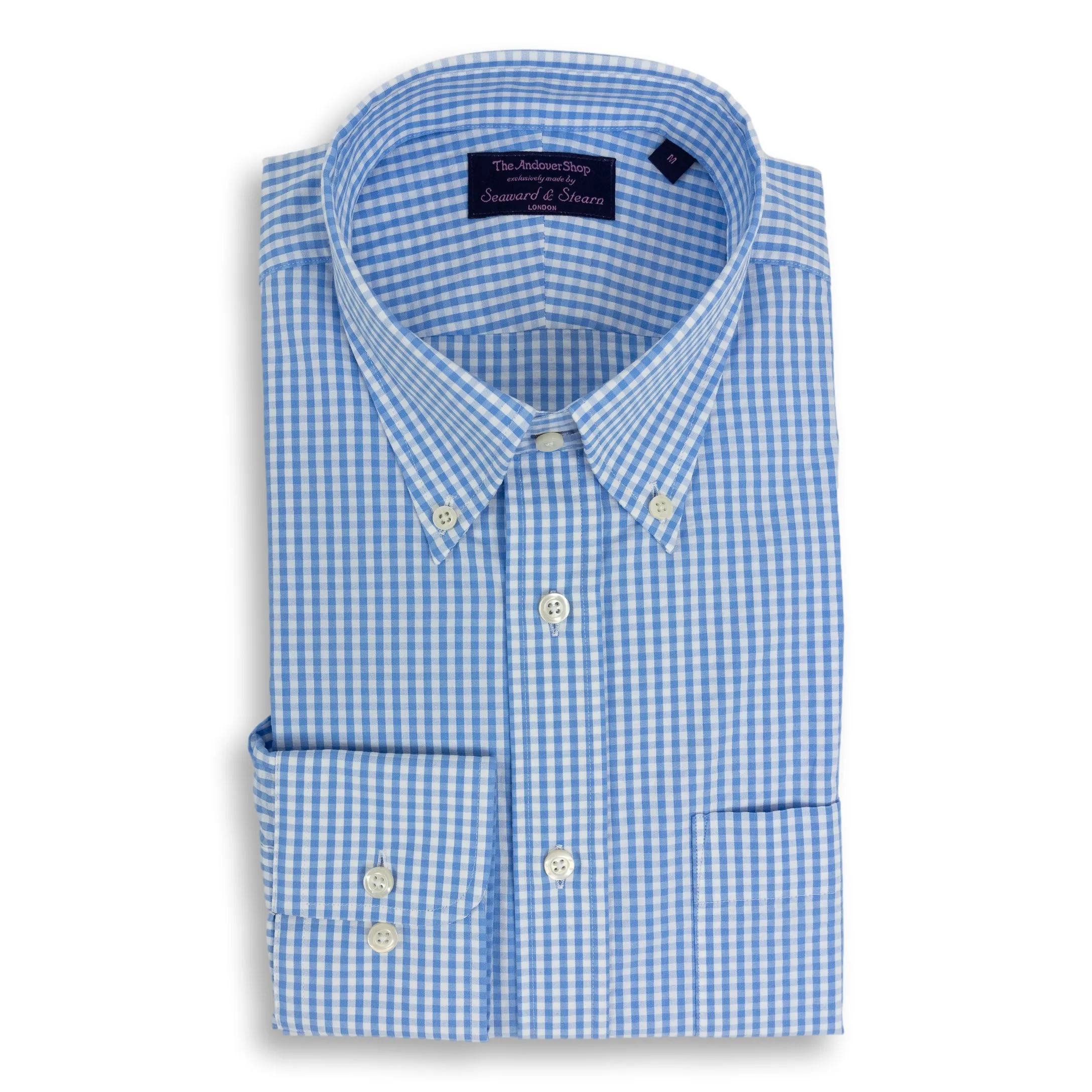 Blue Seersucker Check Sport Shirt sold by The Andover Shop