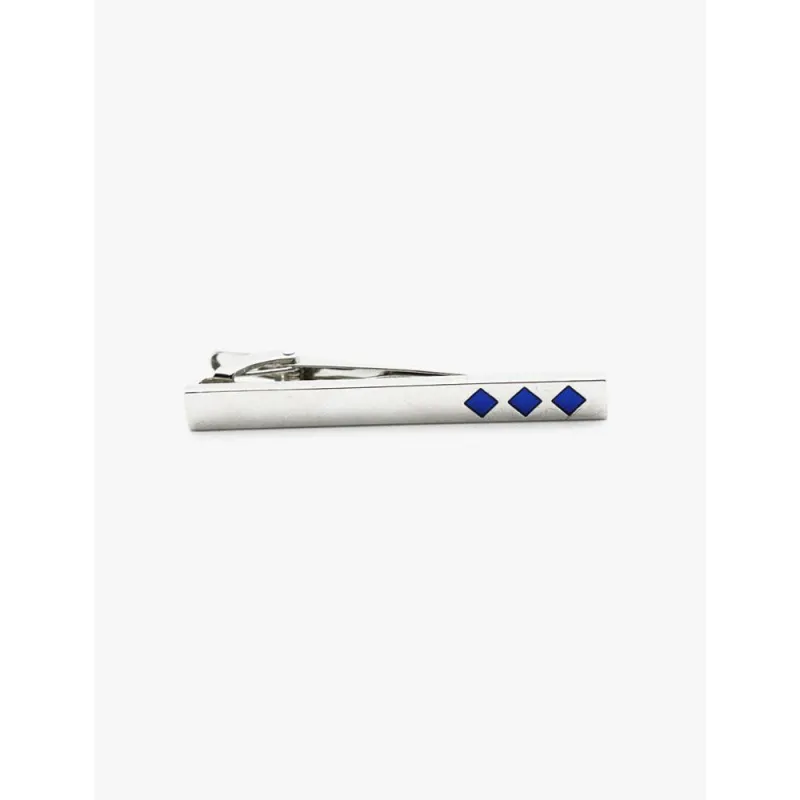 Blue Enamel Diamond Tie Bar sold by The Andover Shop