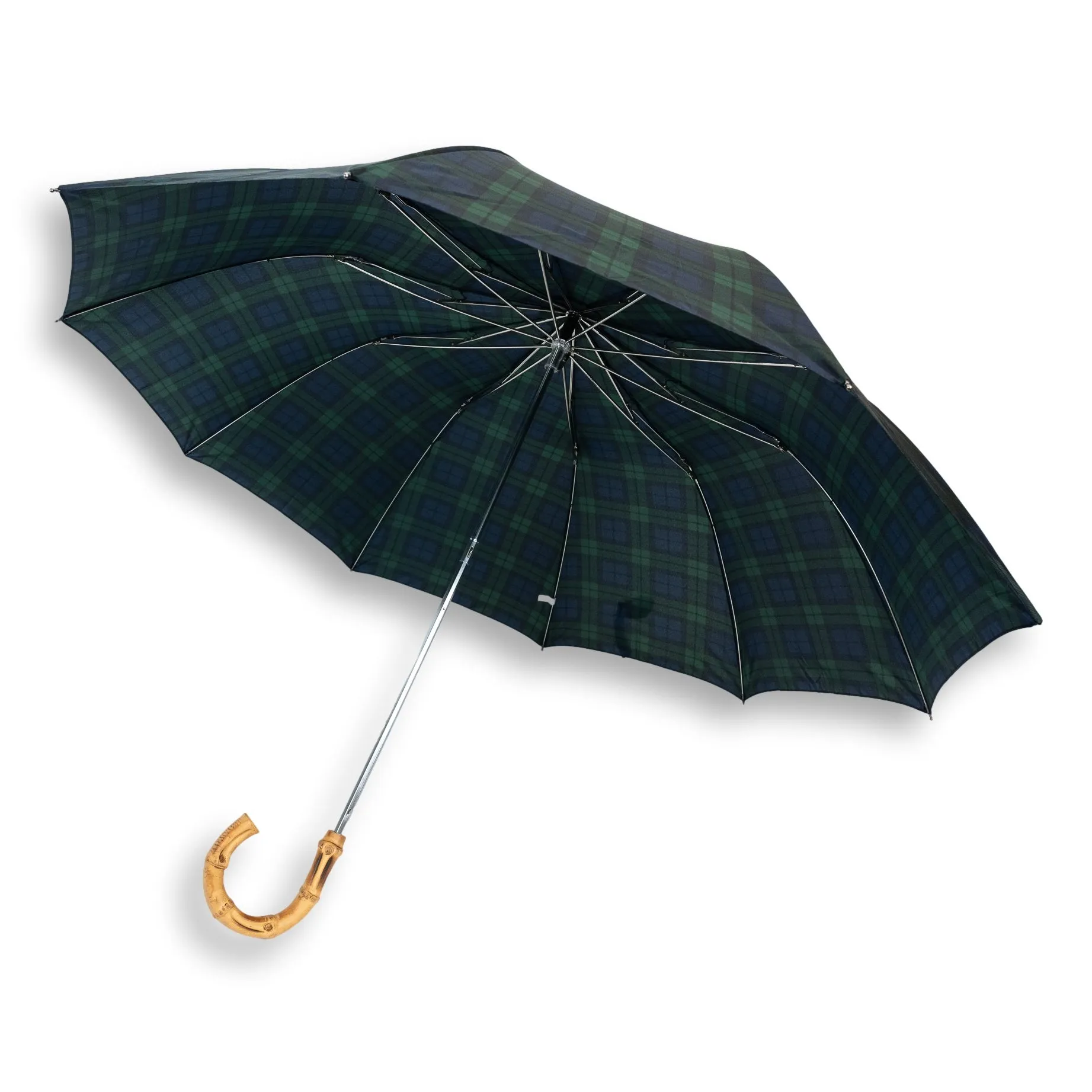 Tel4 Whangee Crook Handle Telescopic Fox Umbrella sold by The Andover Shop